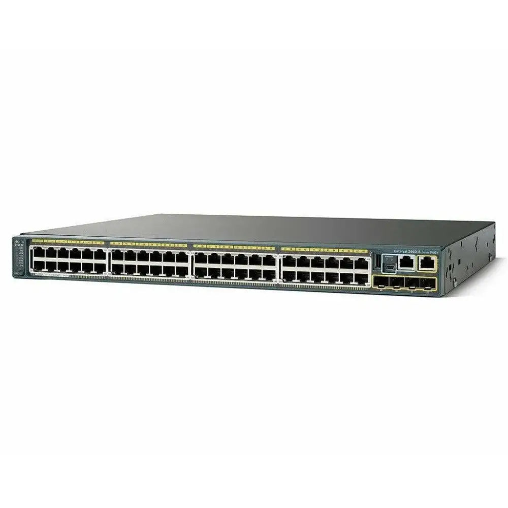 Cisco WS-C2960S-48LPS-L Catalyst 2960S 48-Port Gigabit PoE+ Switch 370W 4x SFP LAN Base - Refurbished