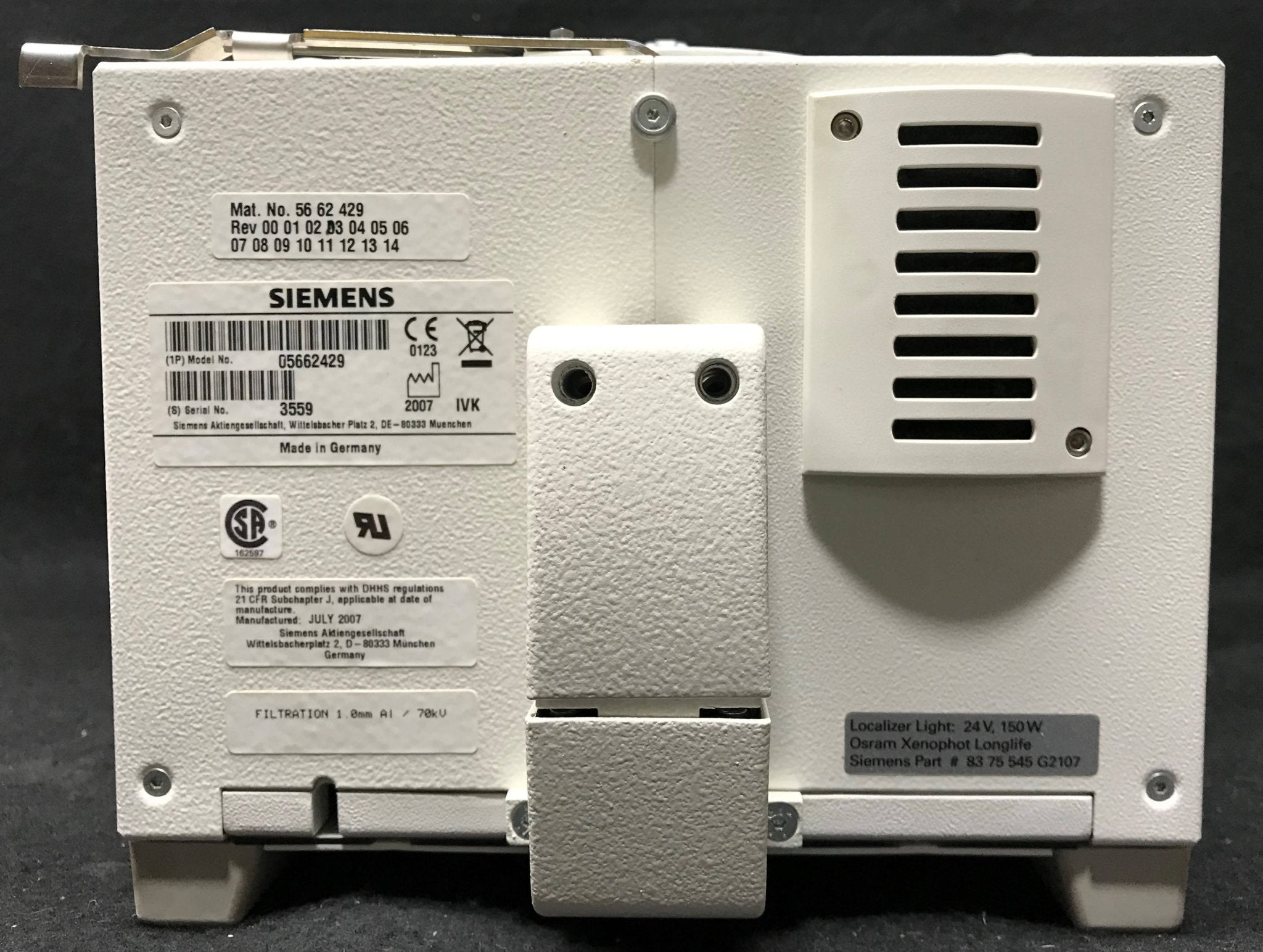 Collimator (05662429Siemens