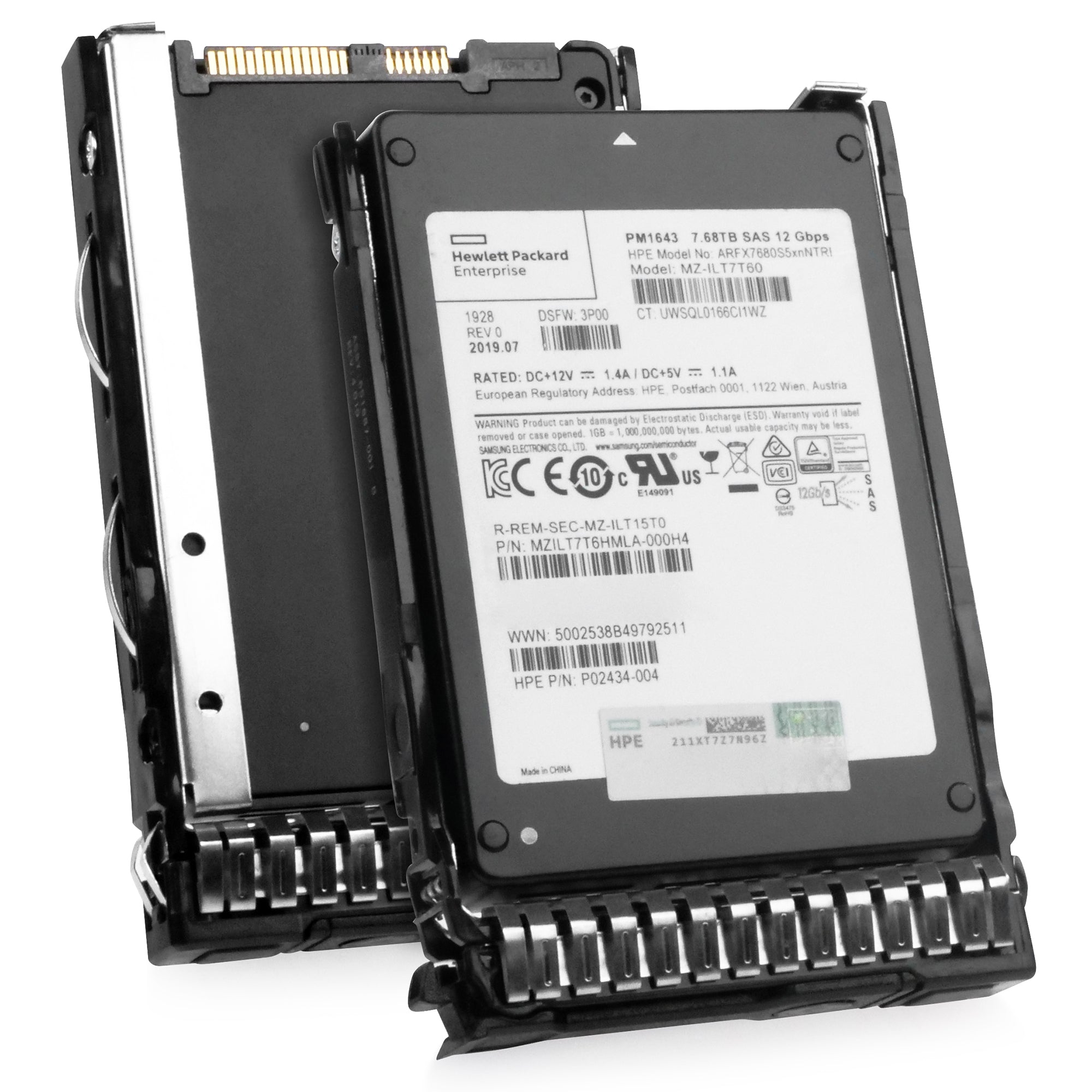 HP Generation 8 P10446-S21 7.68TB 1 DWPD SAS 12Gb/s 3D TLC 2.5in Refurbished SSD