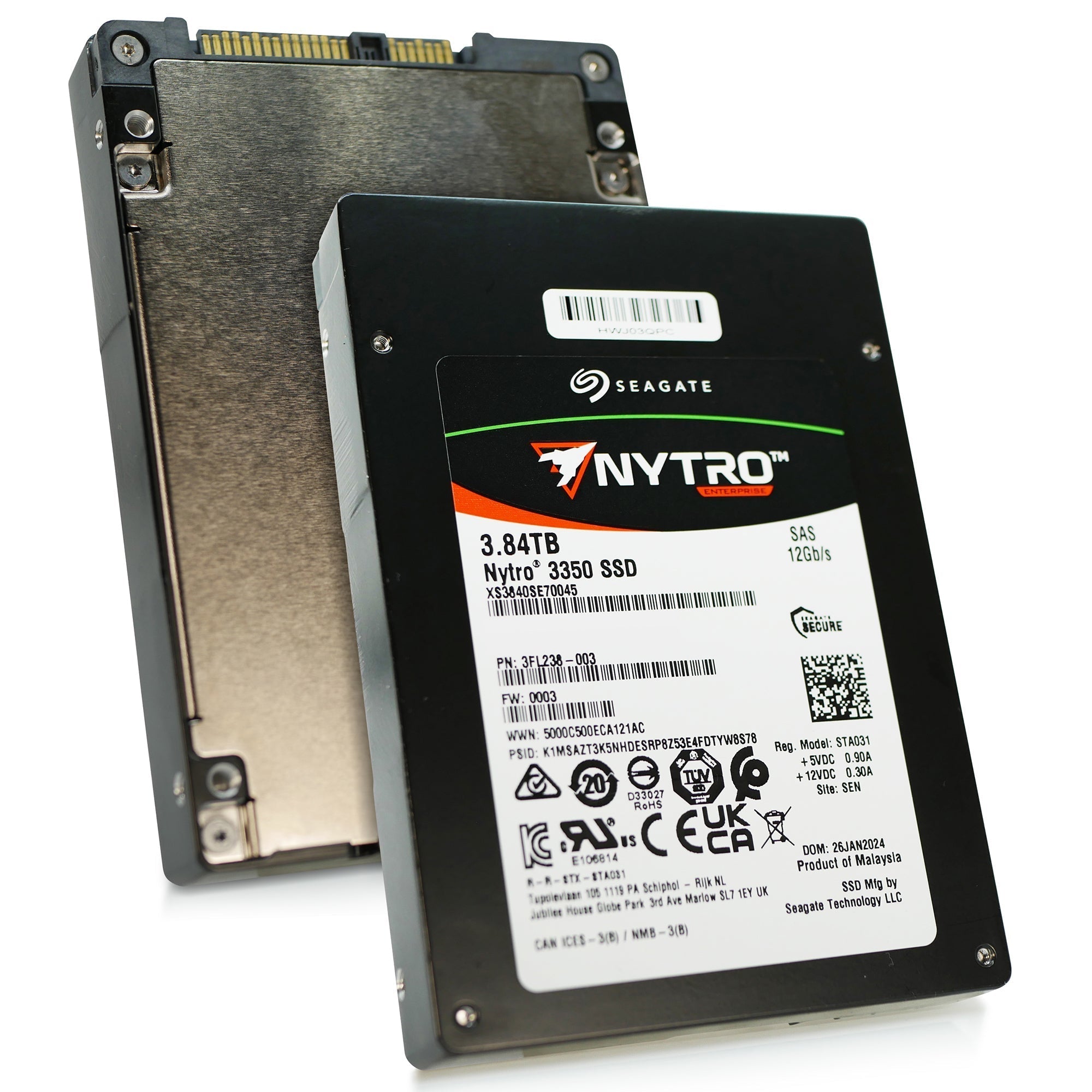 Seagate Nytro 3350 XS3840SE70045 3.84TB 1 DWPD SAS 12Gb/s 3D TLC 2.5in Recertified Solid State Drive