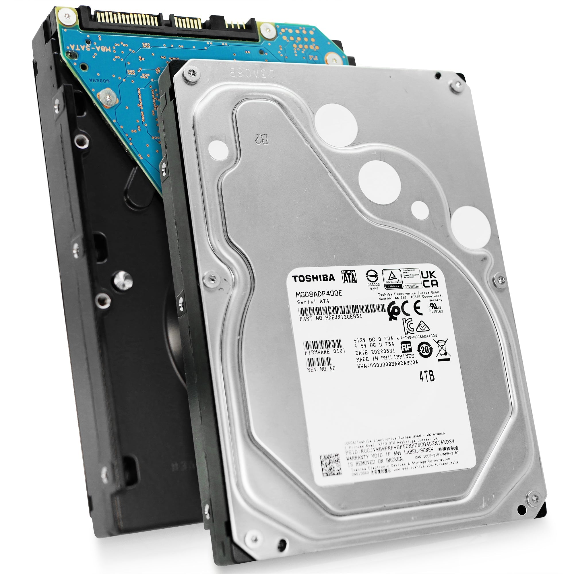 Toshiba MG08-D MG08ADP400E 4TB 7.2K RPM SATA 6Gb/s 512e 3.5in Hard Drive