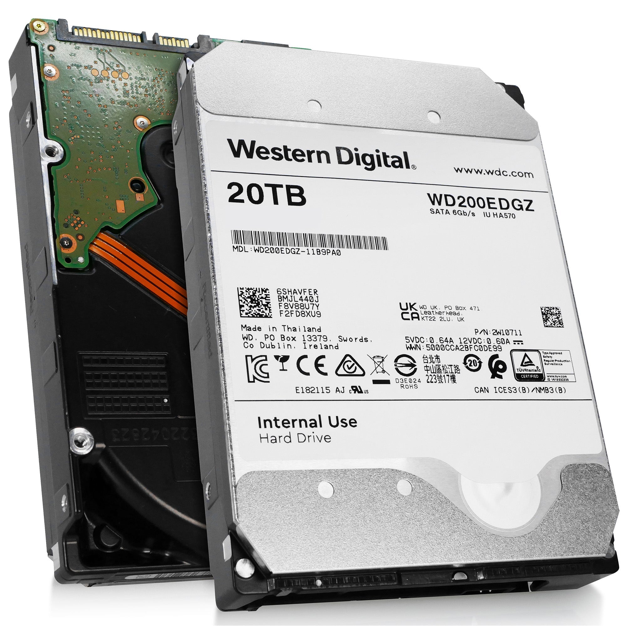 Western Digital WD200EDGZ 20TB 7.2K RPM SATA 6Gb/s 512e 3.5in Hard Drive