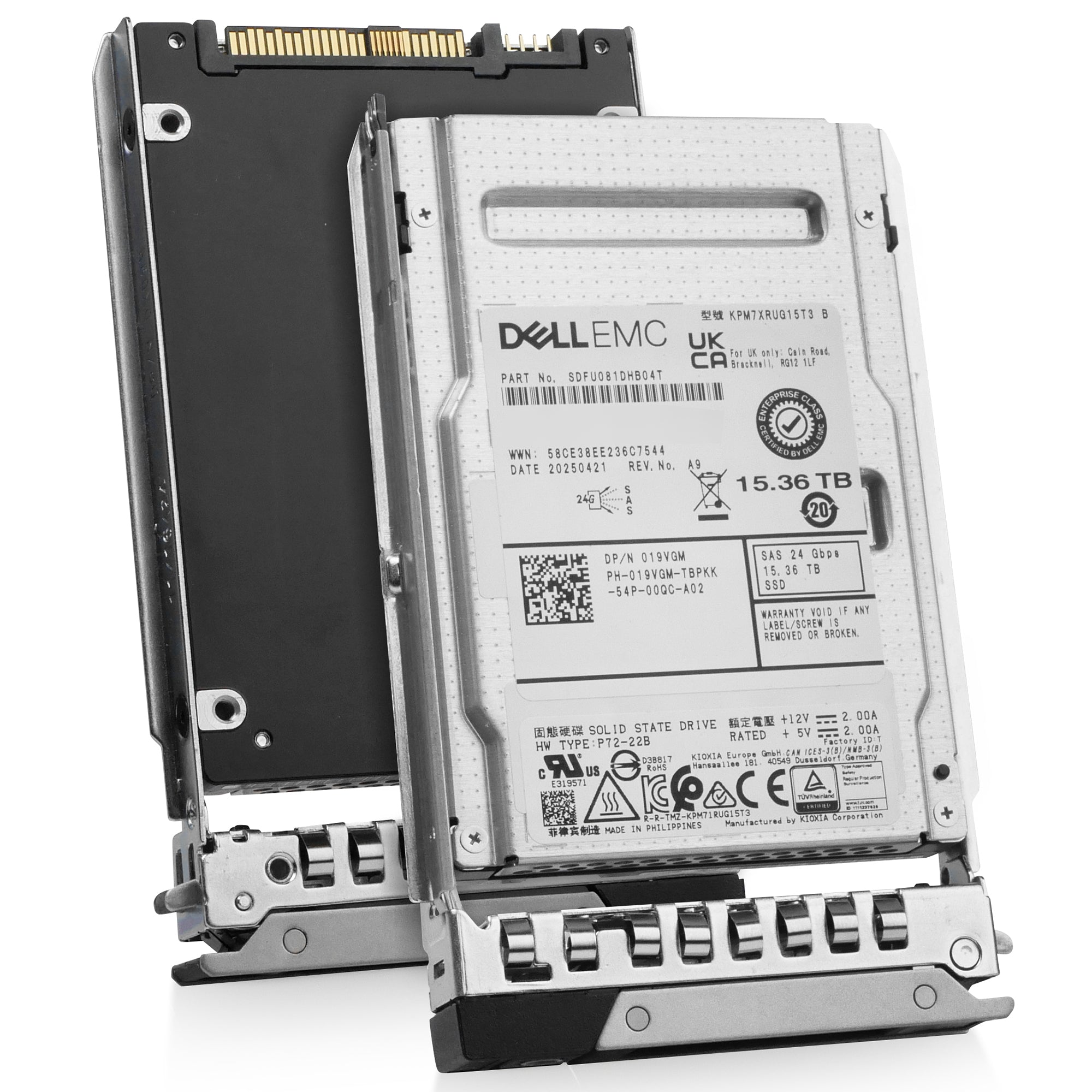 Dell G14 YH3XF 15.36TB 1 DWPD SAS-4 24Gb/s Read Intensive 3D TLC 2.5in Solid State Drive