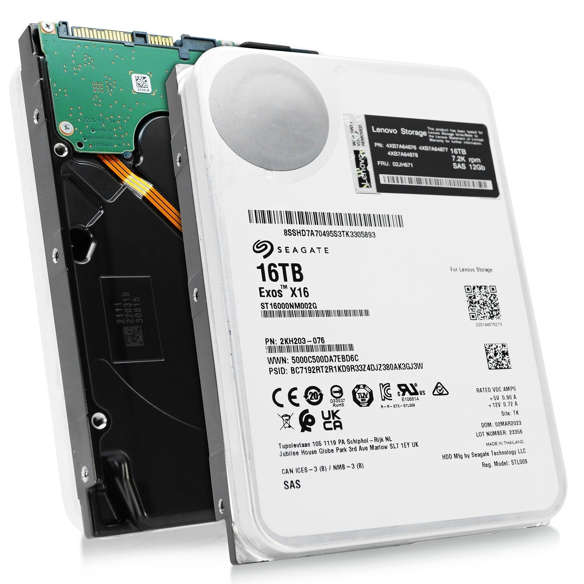 Seagate/Lenovo Exos X16 ST16000NM002G 16TB 7.2K RPM SAS 12Gb/s 512e 3.5in Hard Drive