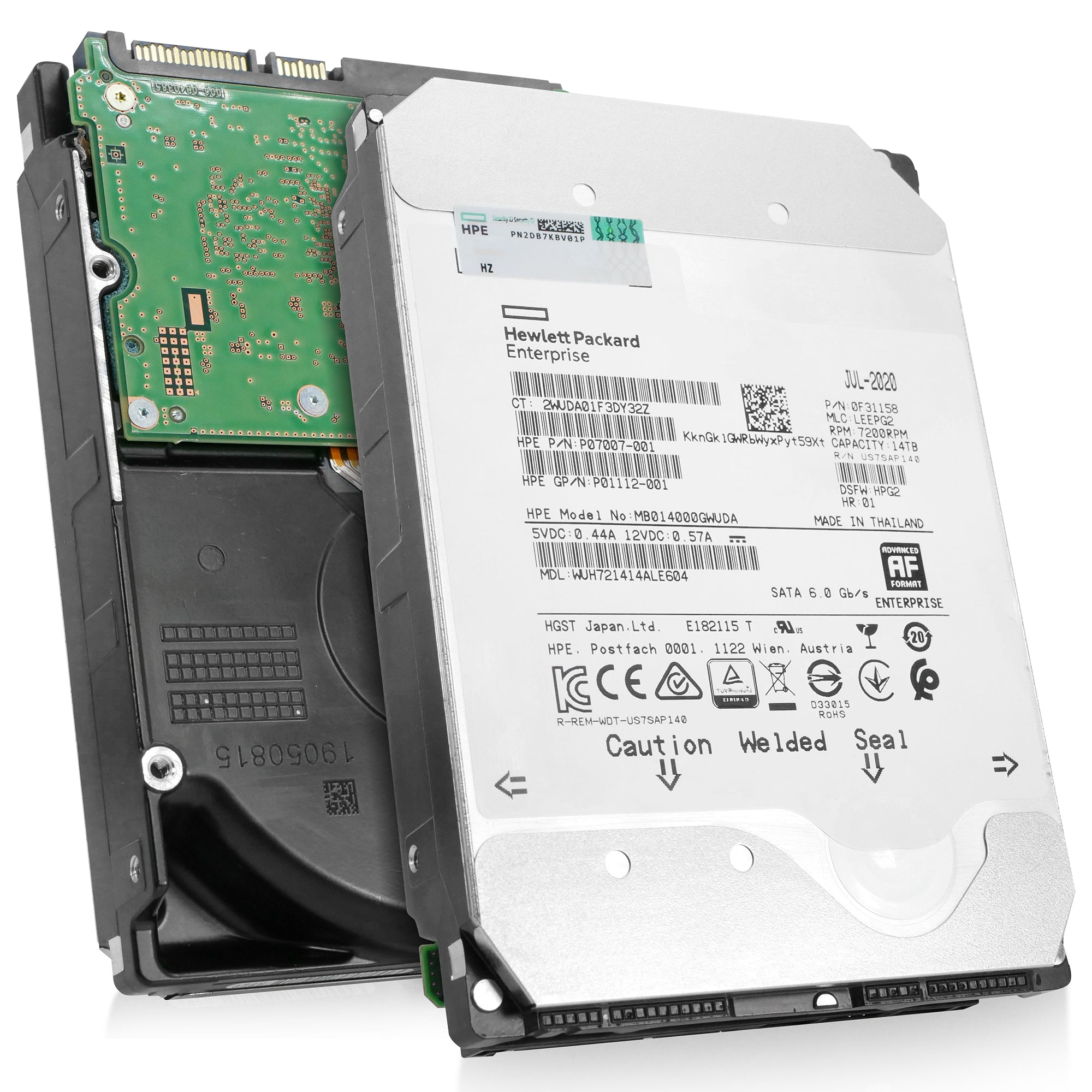 HP/Western Digital Ultrastar DC HC530 WUH721414ALE604 0F31158 14TB 7.2K RPM SATA 6Gb/s 512e 3.5in Recertified Hard Drive