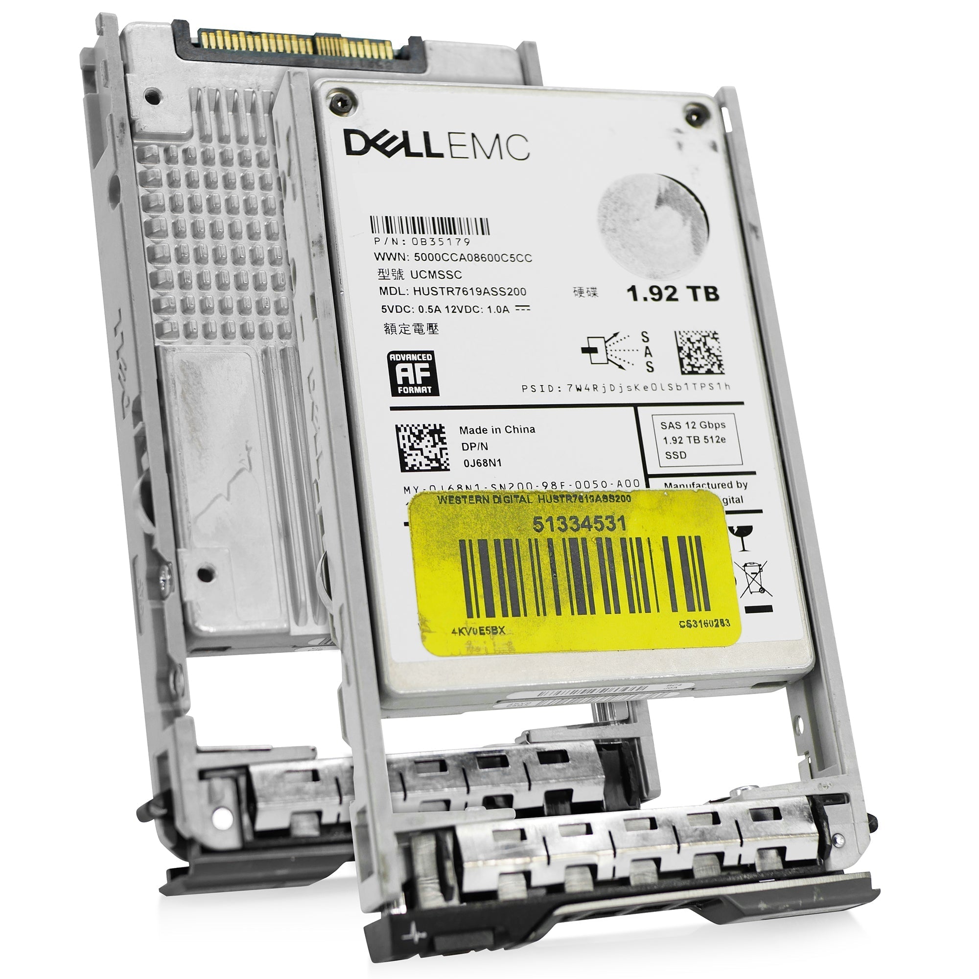 Dell G13 0J68N1 1.92TB 1 DWPD SAS 12Gb/s MLC 2.5in Refurbished SSD