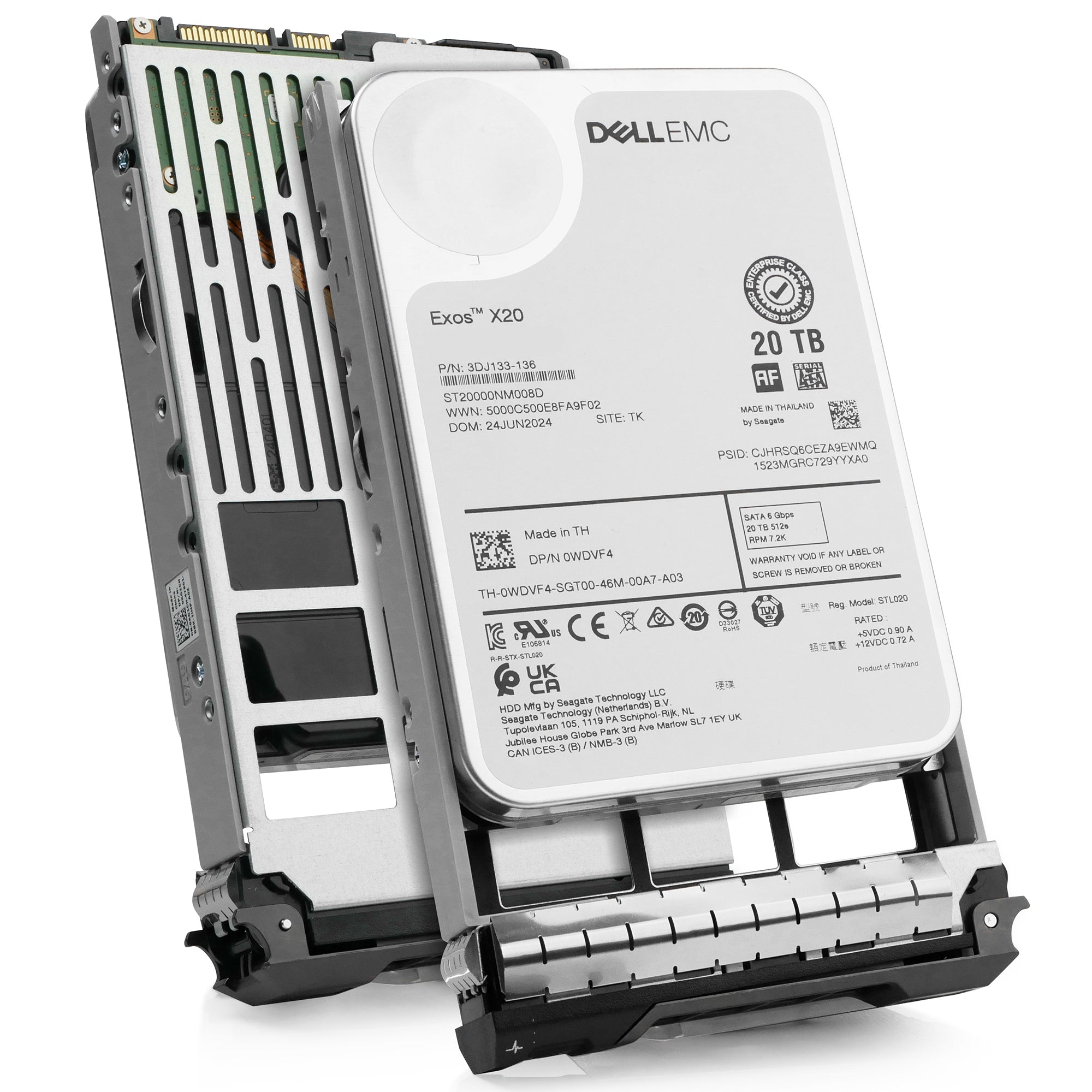Dell G13 0WDVF4 20TB 7.2K RPM SATA 6Gb/s 512e 3.5in Hard Drive
