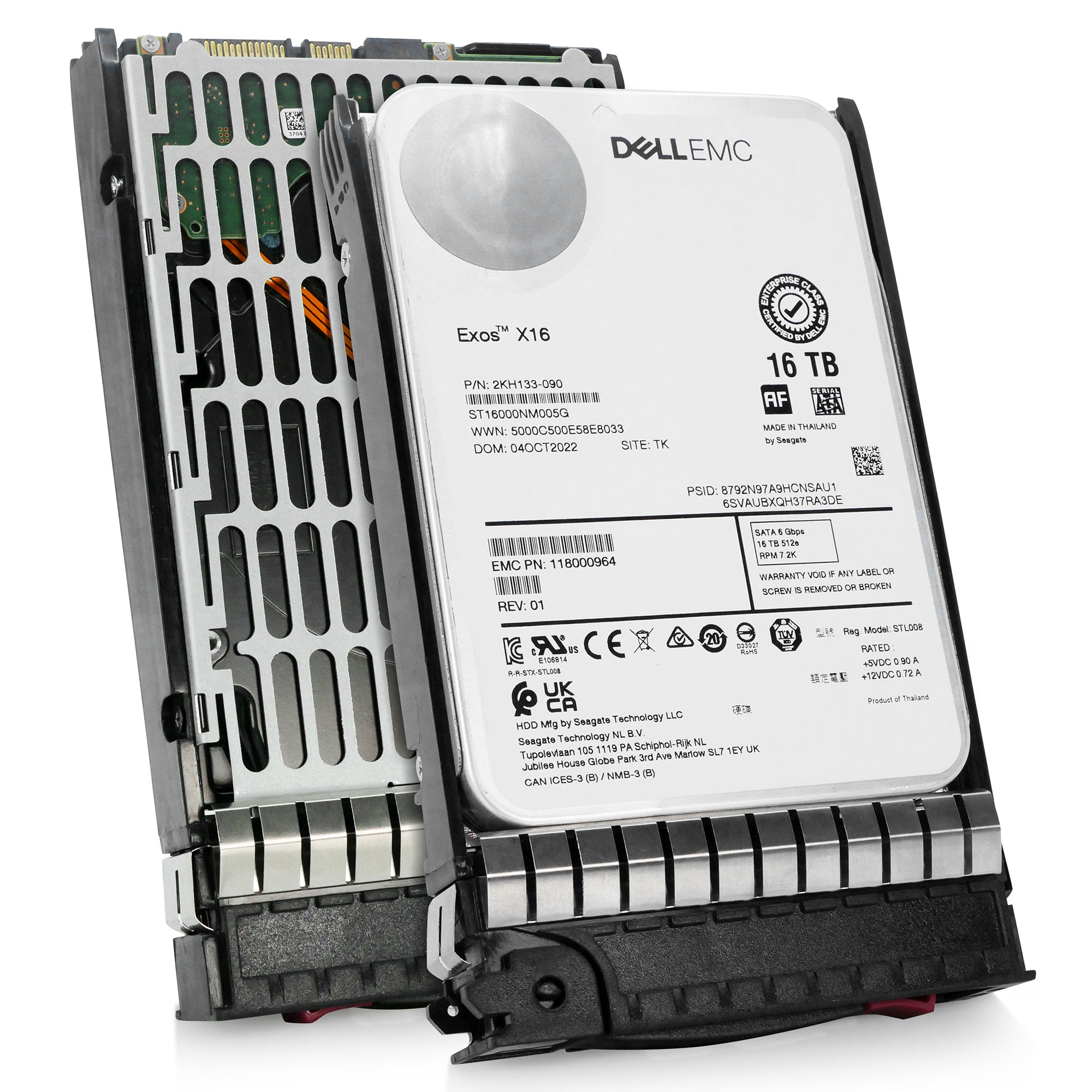 Seagate/Dell G14 ST16000NM005G 039XRY 16TB 7.2K RPM SATA 6Gb/s 4Kn CMR 3.5in Refurbished HDD