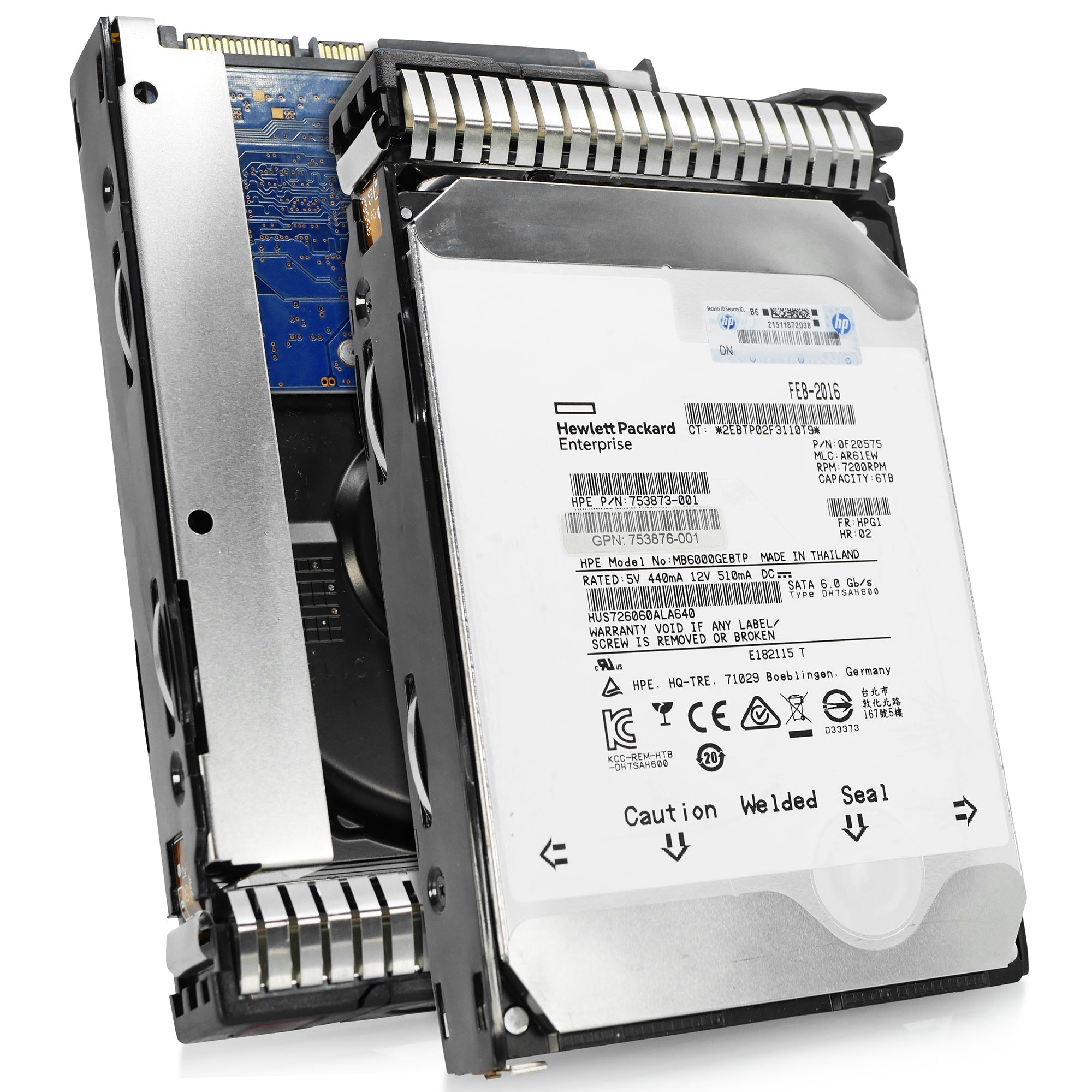 HP Generation 8 MB6000GEBTP 753873-001 6TB 7.2K RPM SATA 6Gb/s 512n 3.5in Refurbished HDD