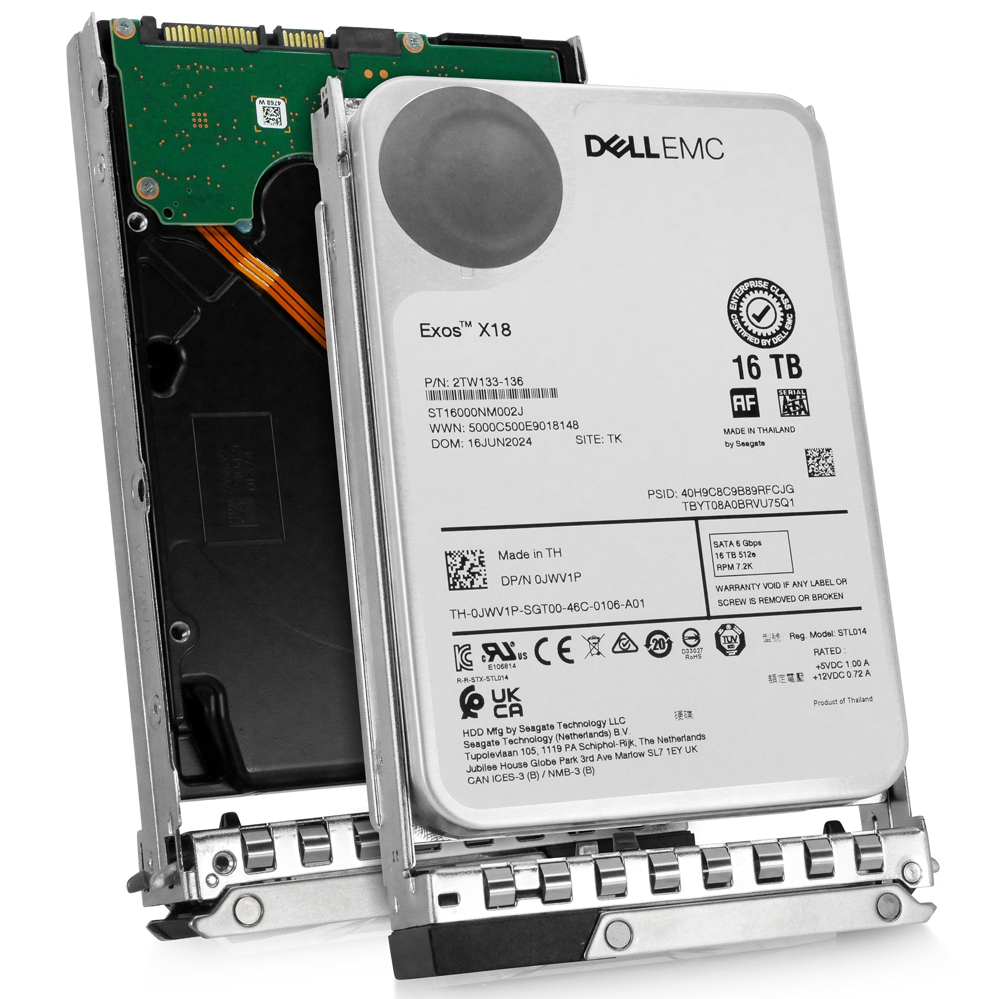 Dell G14 161-BBZV 16TB 7.2K RPM SATA 6Gb/s 512e 3.5in Hard Drive