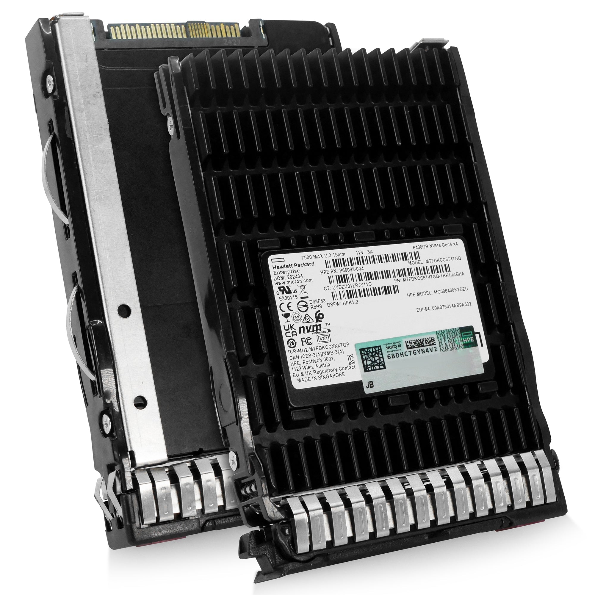 HP Generation 8 P66093-004 6.4TB 3 DWPD PCIe Gen 4.0 x4 8GB/s 3D TLC U.3 NVMe 2.5in Solid State Drive