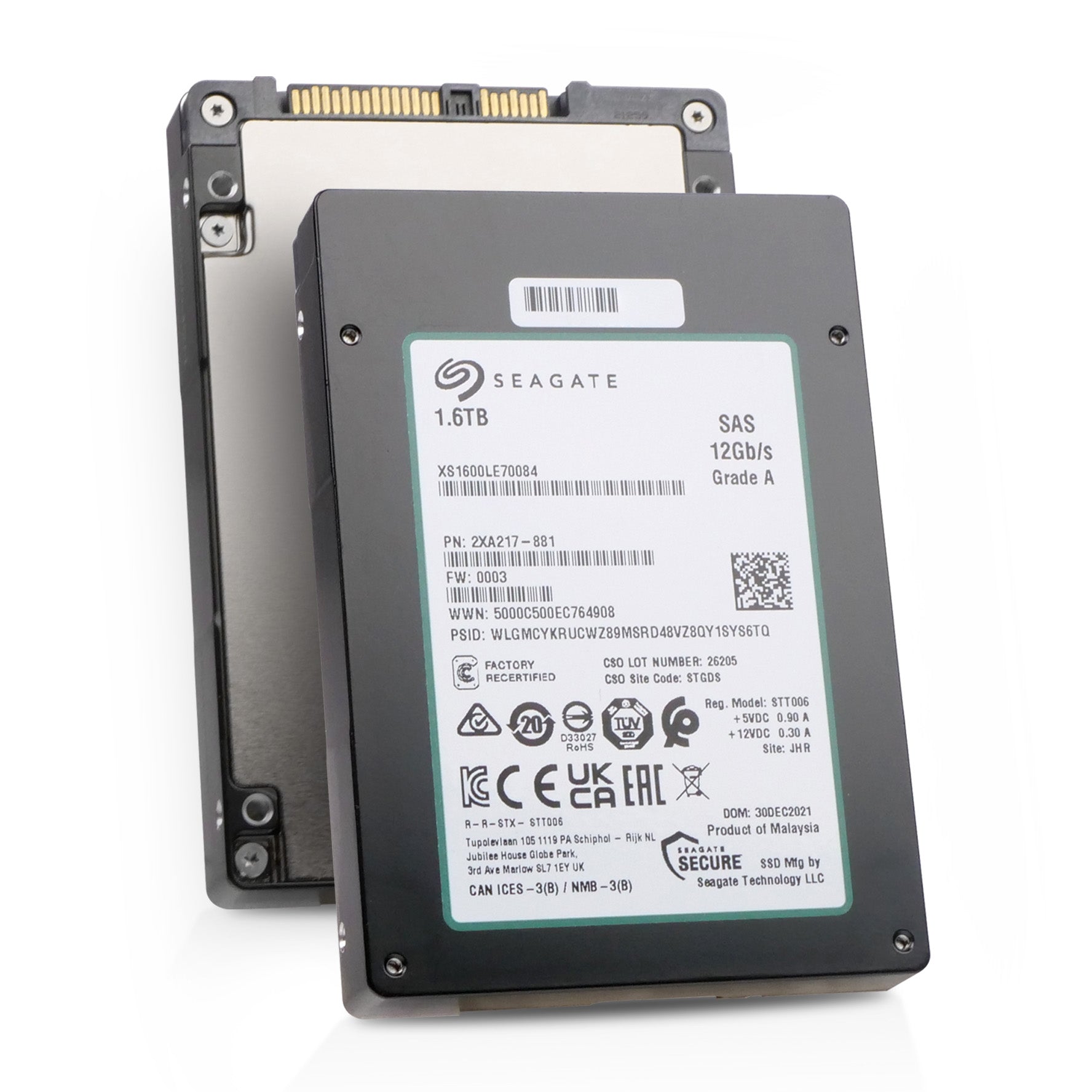 Seagate Nytro 3532 XS1600LE70084 1.6 TB 3 DWPD SAS 12Gb/s 3D eTLC 2.5in Recertified SSD
