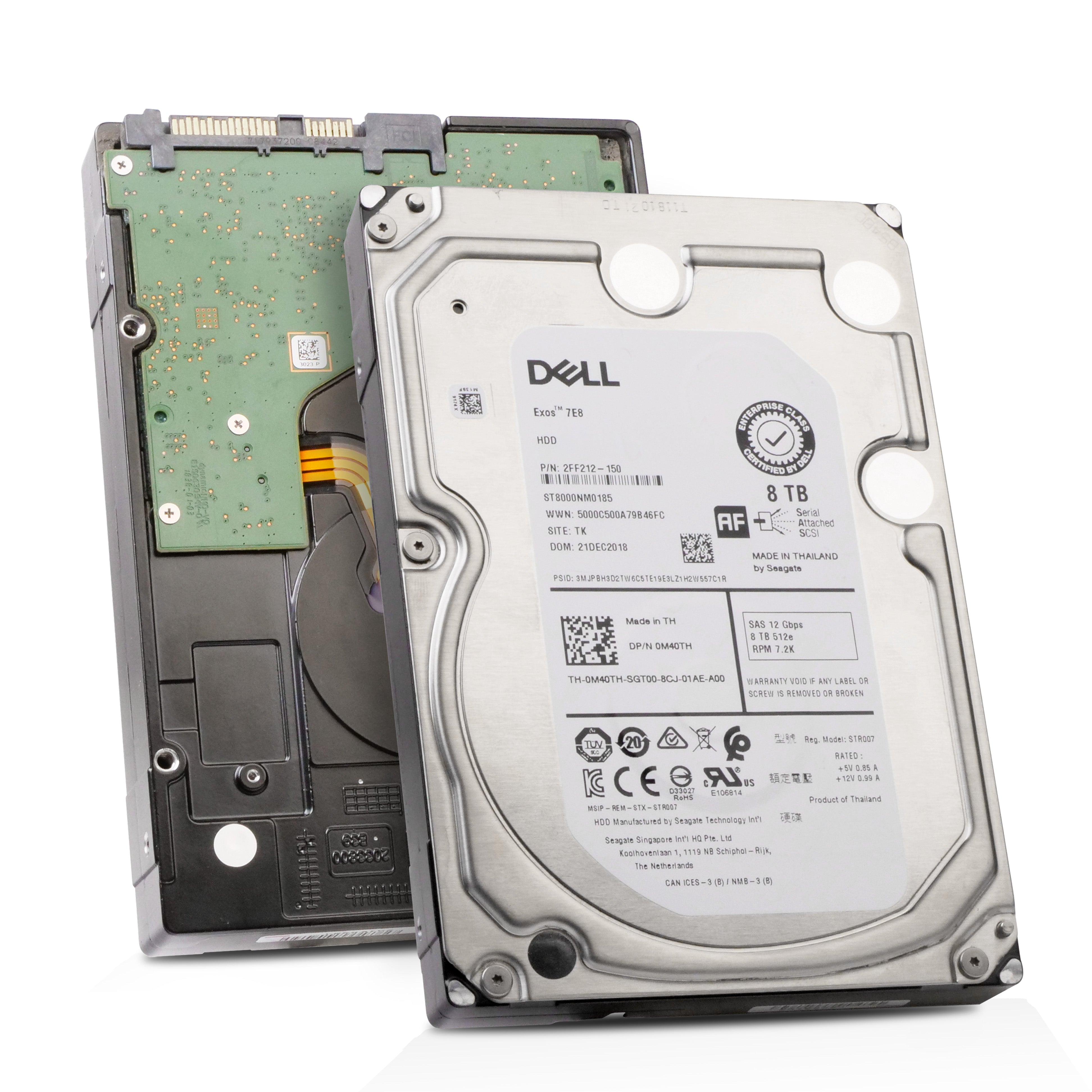 Dell/Seagate Exos 7E8 ST8000NM0185 8TB 7.2K RPM SAS 12Gb/s 512e 256MB 3.5in Refurbished HDD