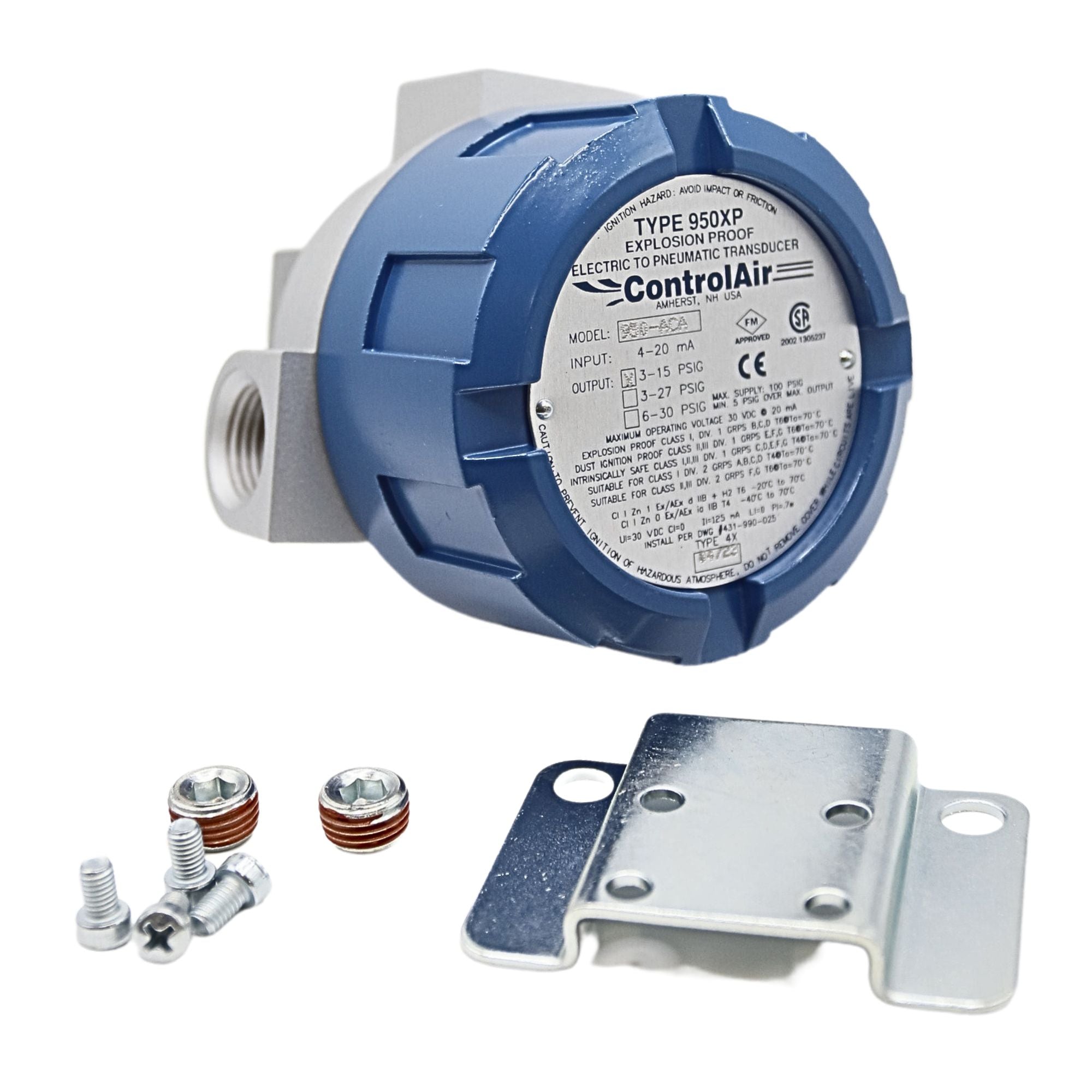 ControlAir | Explosion-Proof I/P Transducer 4-20mA 3-15PSI Transducer | 950-ACA