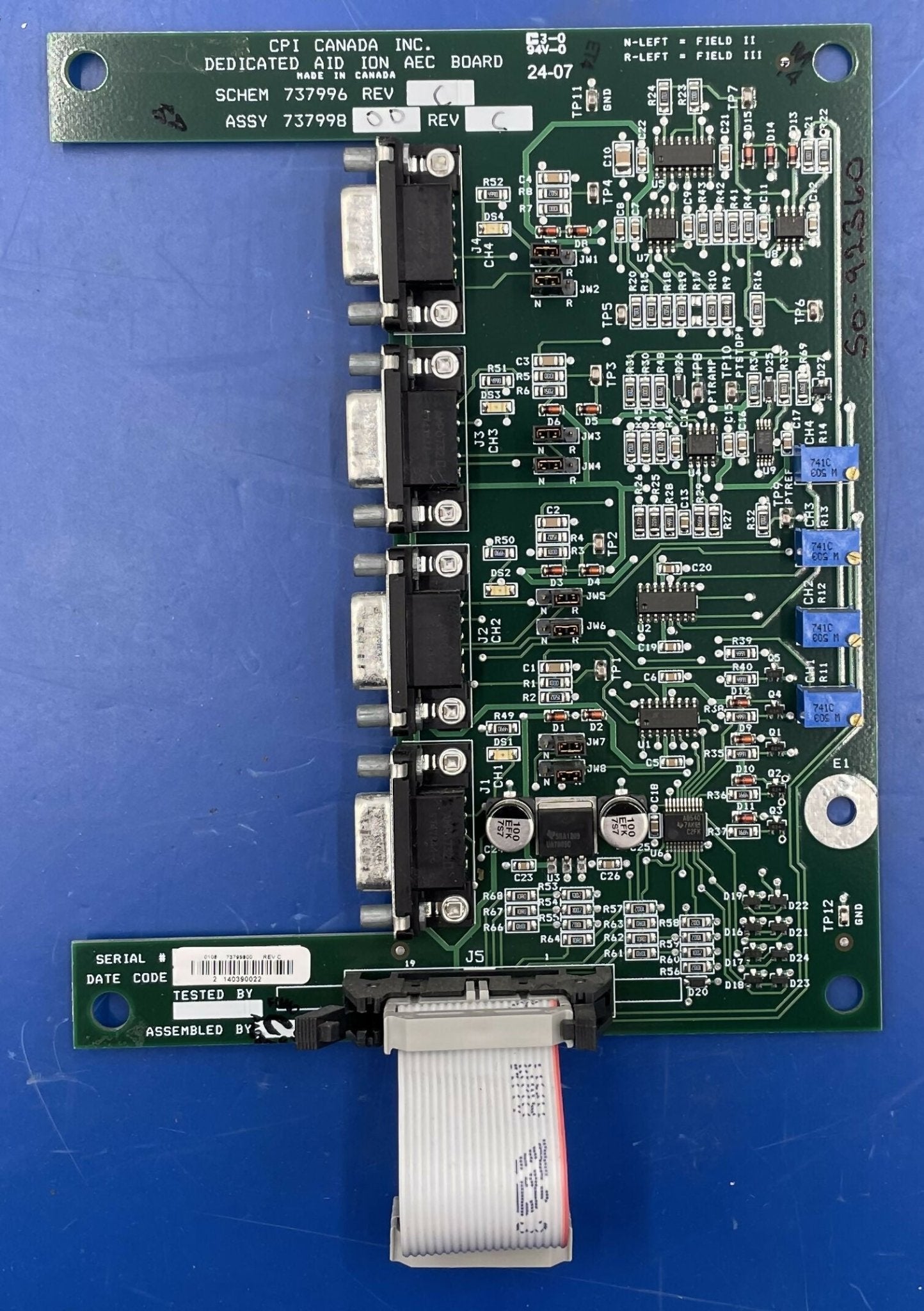 DEDICATED AID ION AEC PCB (727998-00 REVC/727996 CPI