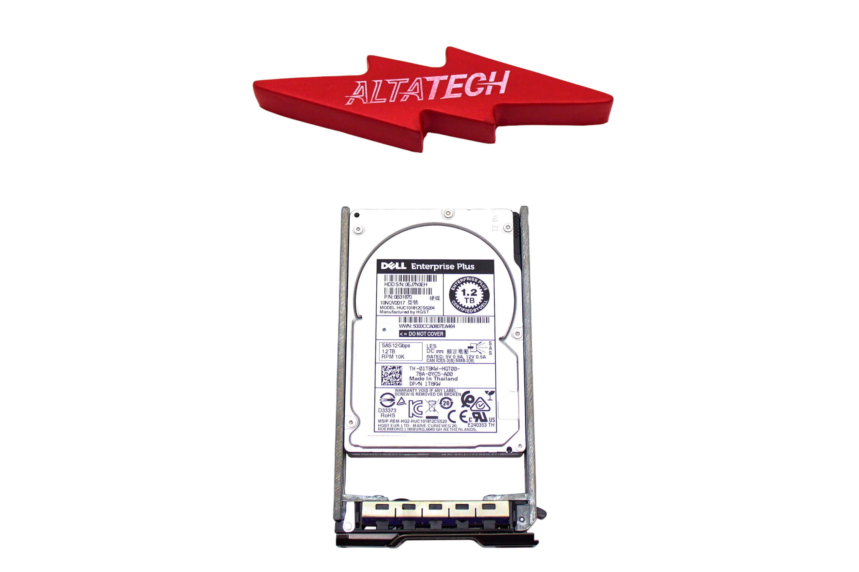 Dell 1T8KW-CML 1.2TB 10K SAS 2.5 12G HUC101812CSS204 / 0B31870 EP+