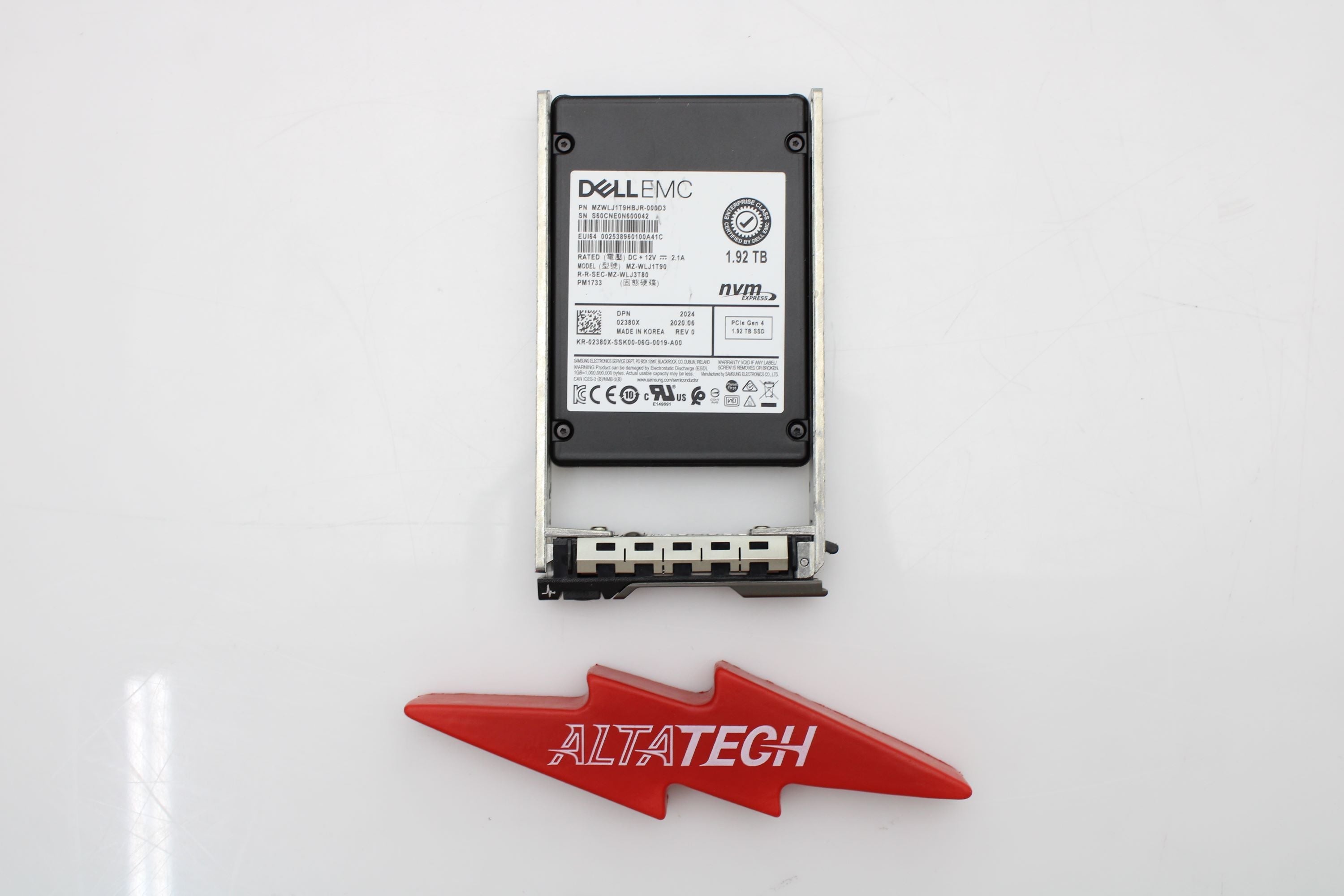 Dell 02380X 1.92TB SSD 2.5 NVME U.2 PM1733