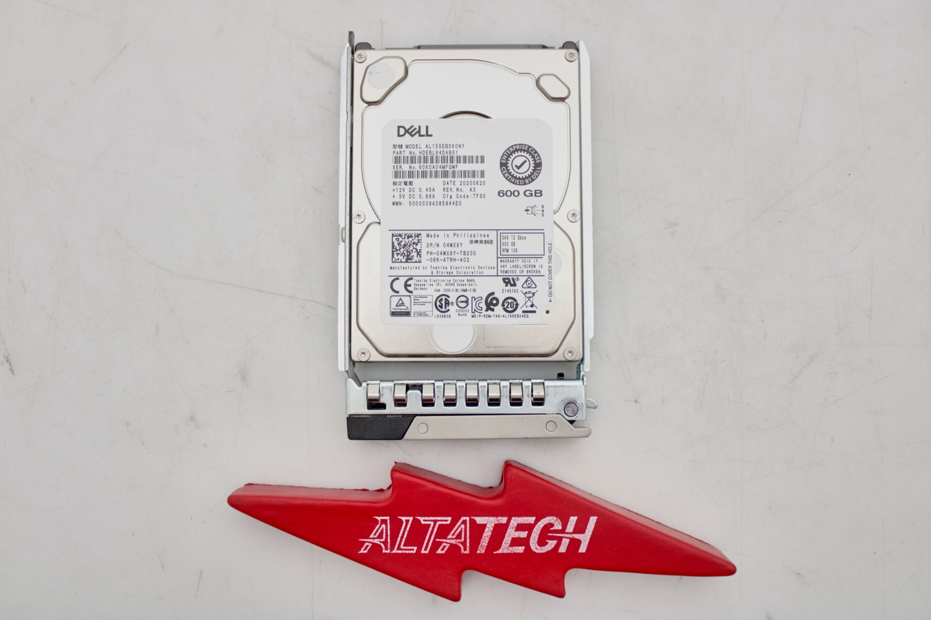 Dell 04WX8Y 600GB 10K SAS 2.5 12G AL15SEB060NY NO TRAY