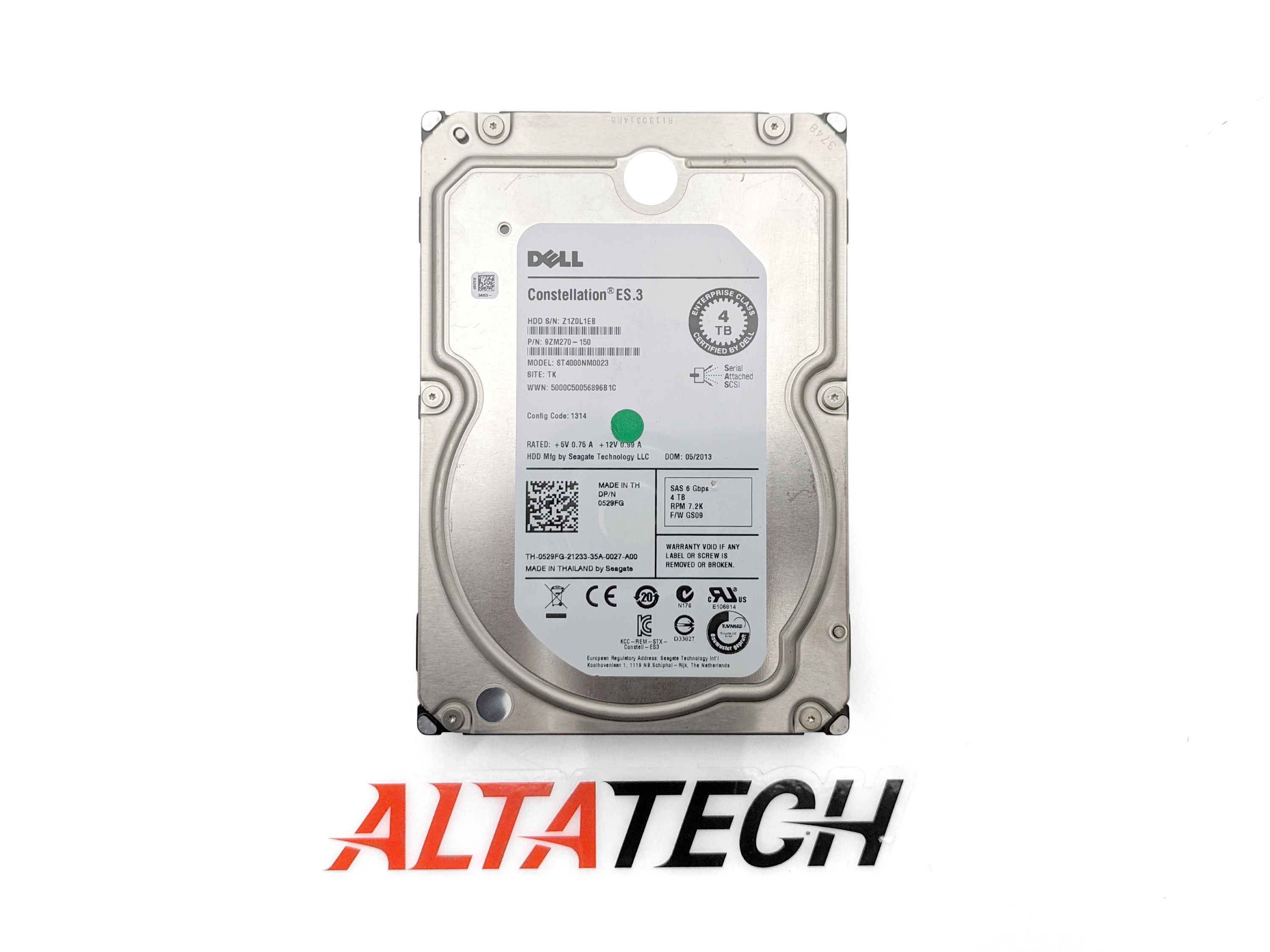 Dell 9CX35 4TB 7.2K SAS 3.5" 6G HDD