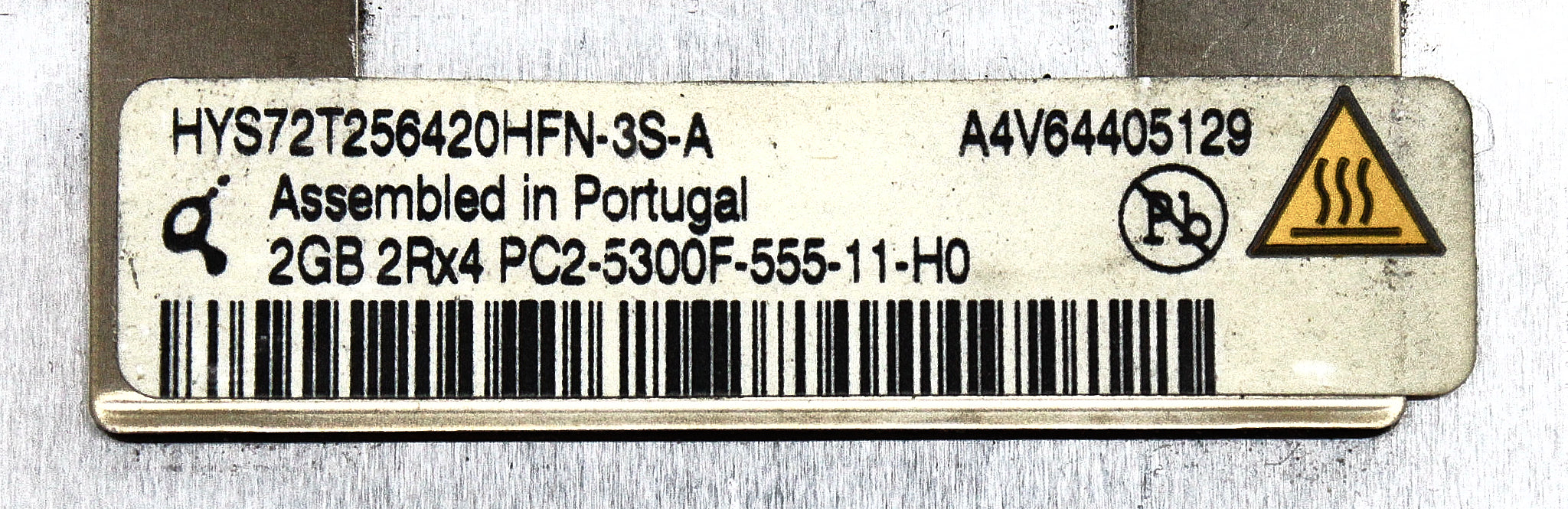 Dell HYS72T256420HFN-3S-A 2GB PC2-5300F DDR2-667 2RX4 ECC