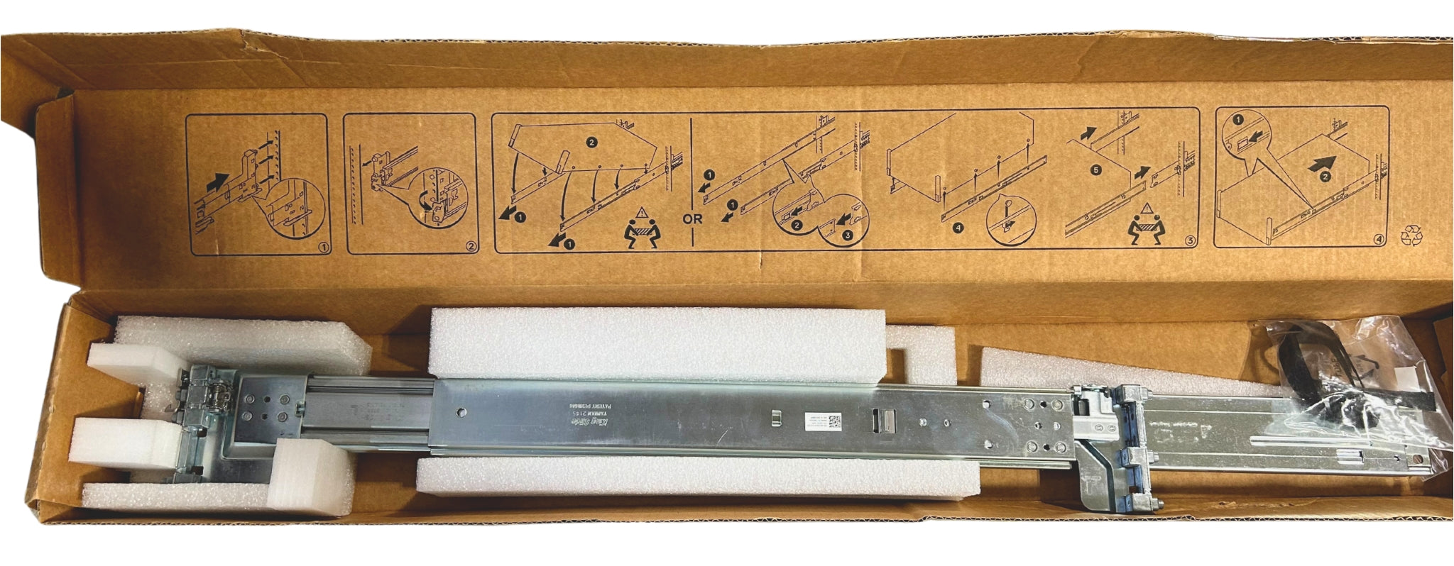 Dell JWD3J Rail Kit, Tool-less Drop-in Stab-in Rail Kit TYPE B25 R760X