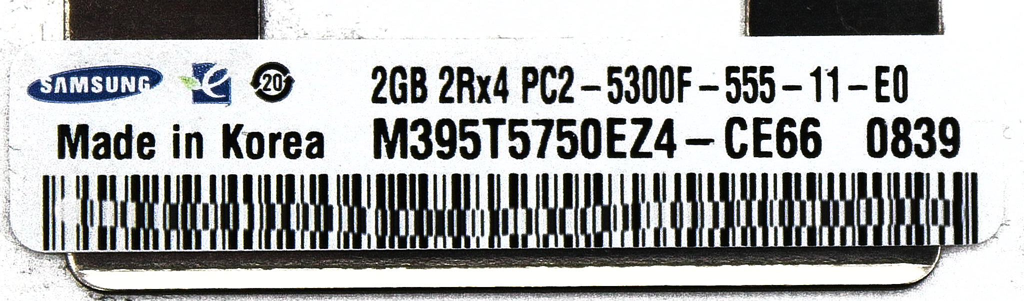 Dell M395T5750EZ4-CE66 2GB PC2-5300F DDR2-667 2RX4 ECC