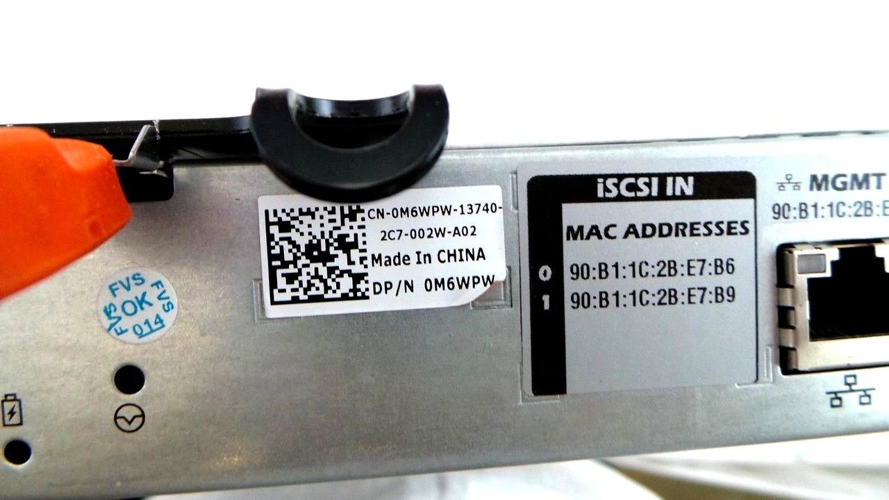 Dell 0M6WPW PowerVault MD3600I Dual Port 10GB Controller Module