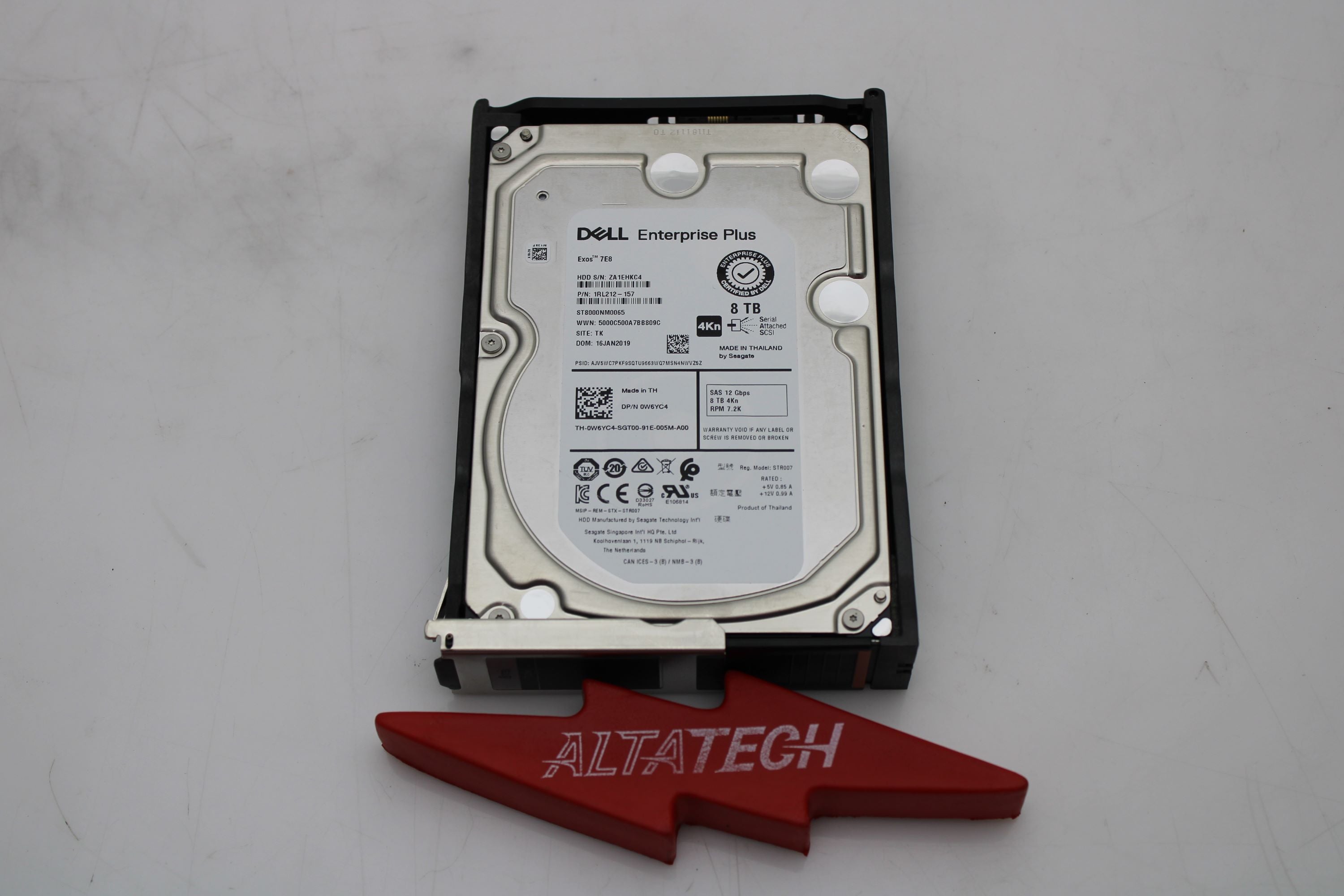 Dell W6YC4-CML 8TB 7.2K SAS 3.5 12G 4K 1RL212-157