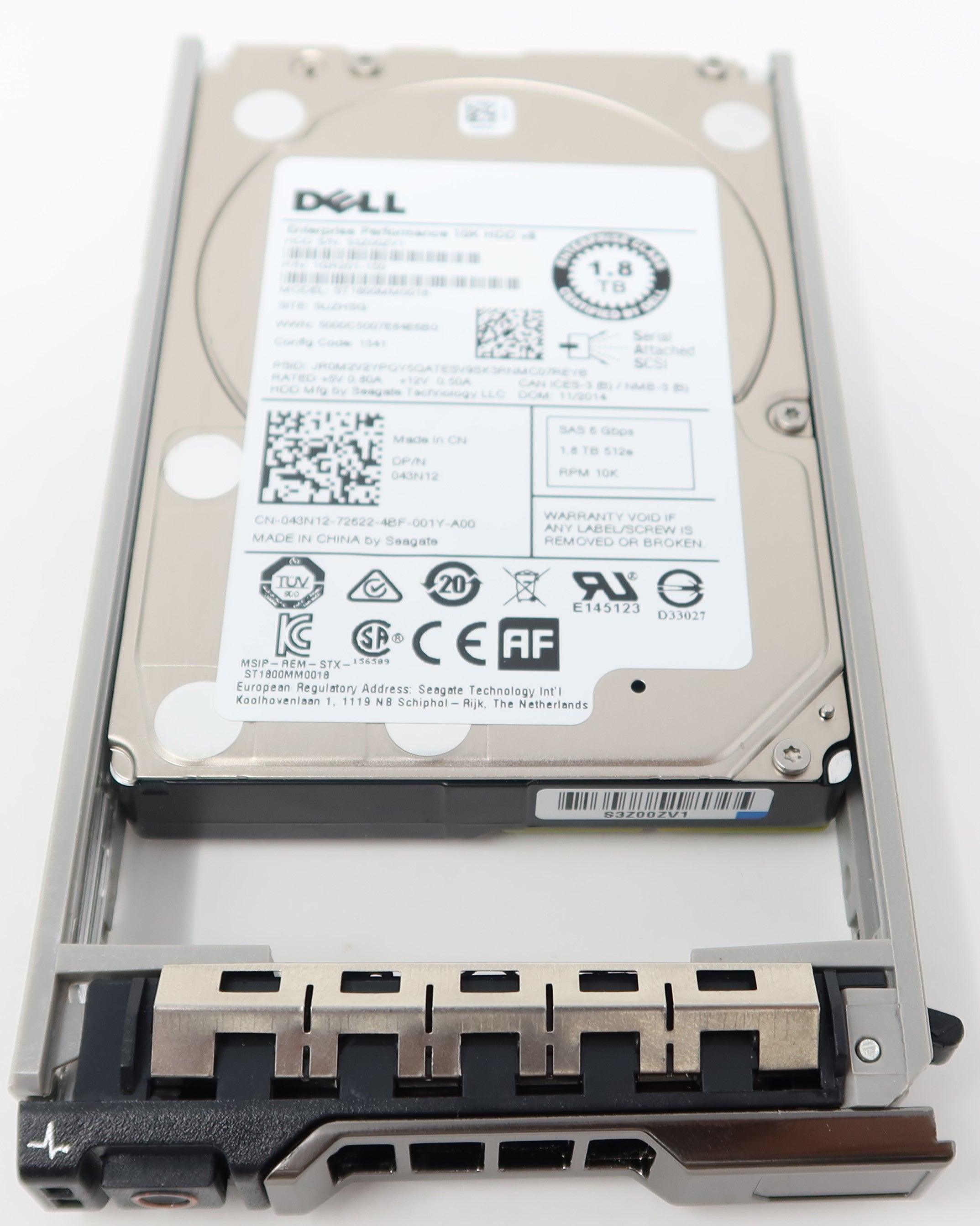 ST1800MM0018 Dell 1.8TB 10K 6G SFF SAS Drive 043N12