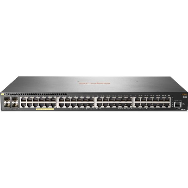 JL256A#0D1 - HP Aruba 2930F 48-Ports 1 GbE PoE+ Rack Mountable Network Switch with 4-Ports SFP+