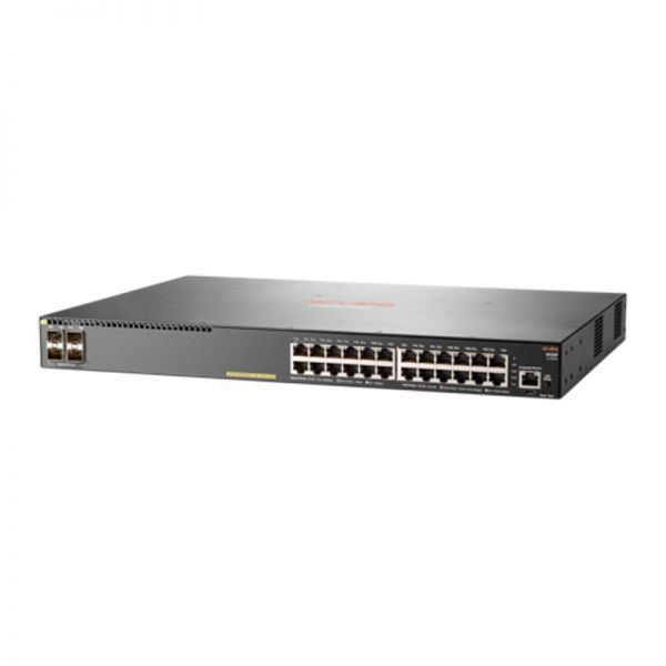 JL261A - HP Aruba 2930F 24-Ports 10/100/1000BASE-T PoE+ Layer 3 1U Rack-mountable Managed Network Switch with 4-Ports SFP