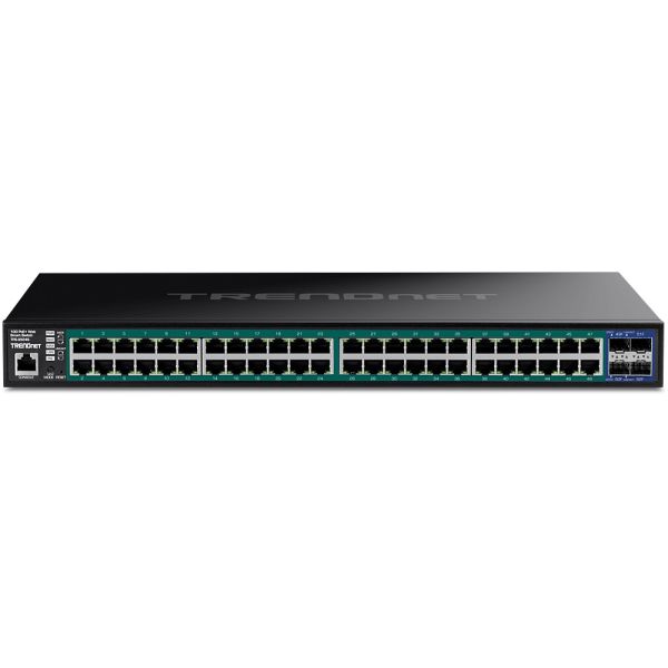 TPE-3524S - TRENDnet Web Smart 48-Ports 1000BASE-T PoE+ Layer 2 Rack-mountable Managed Network Switch with 4-Ports SFP+