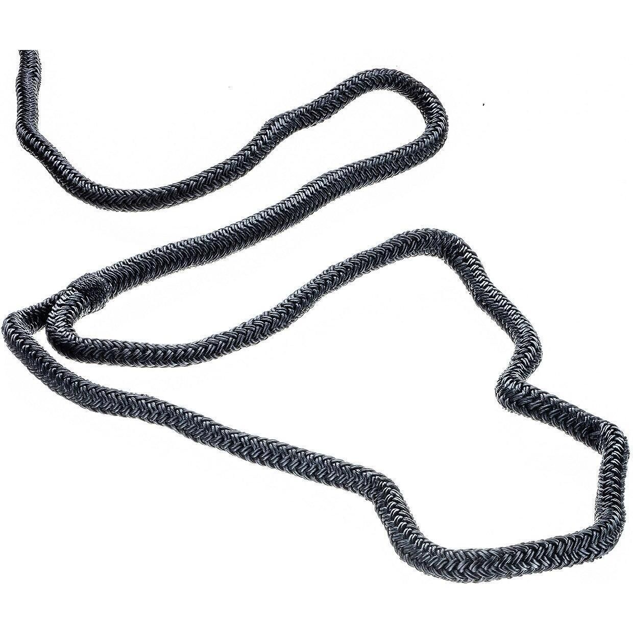 Seachoice 40501 Double-Braid Nylon Dock Line w/ Eye Splice, Pre-Shrunk, Heat Stabilized, 3/8 In. X 10 Ft., Black