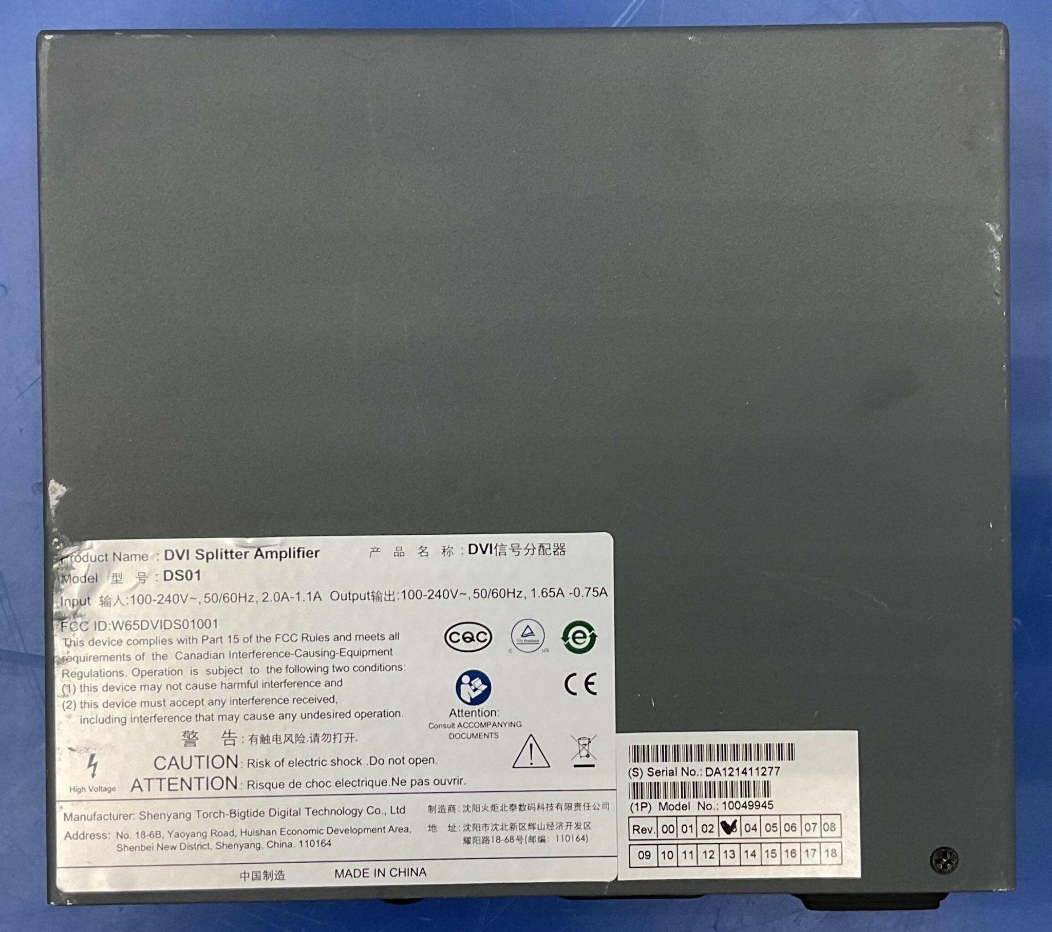 DVI SPLITTER 1 IN 4 OUT (10049945/DS01 SIEMENS