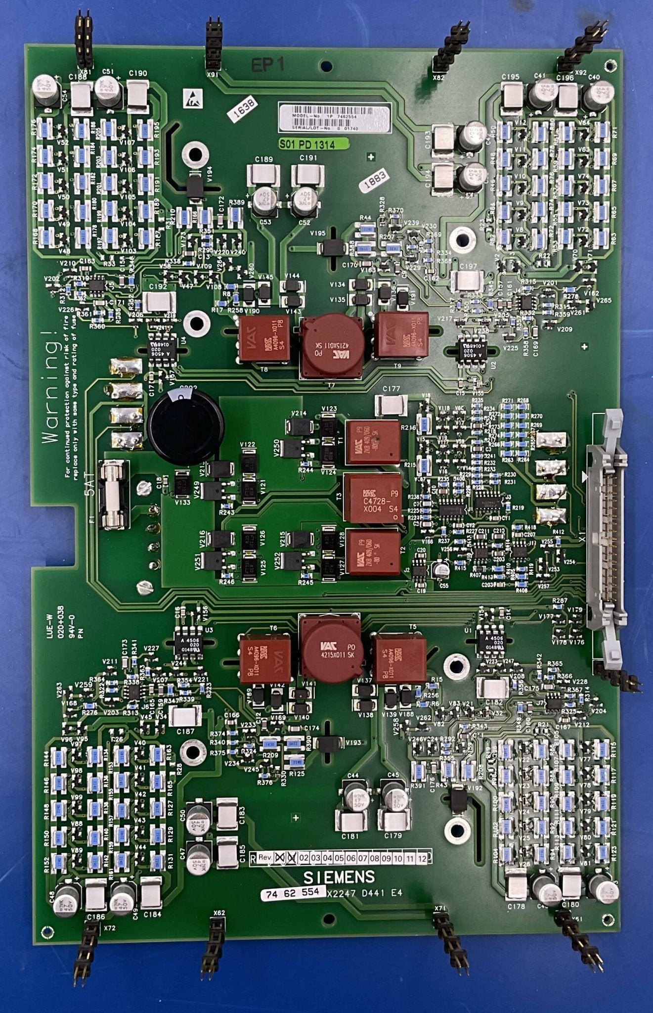 Siemens 7462554 - E-Box Control Board D441 CT PCB Front View | Alo Tech Solutions