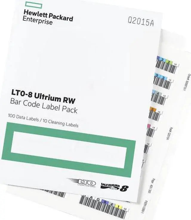 HPE LTO-8 Ultrium RW Bar Code Label Pack Q2015A