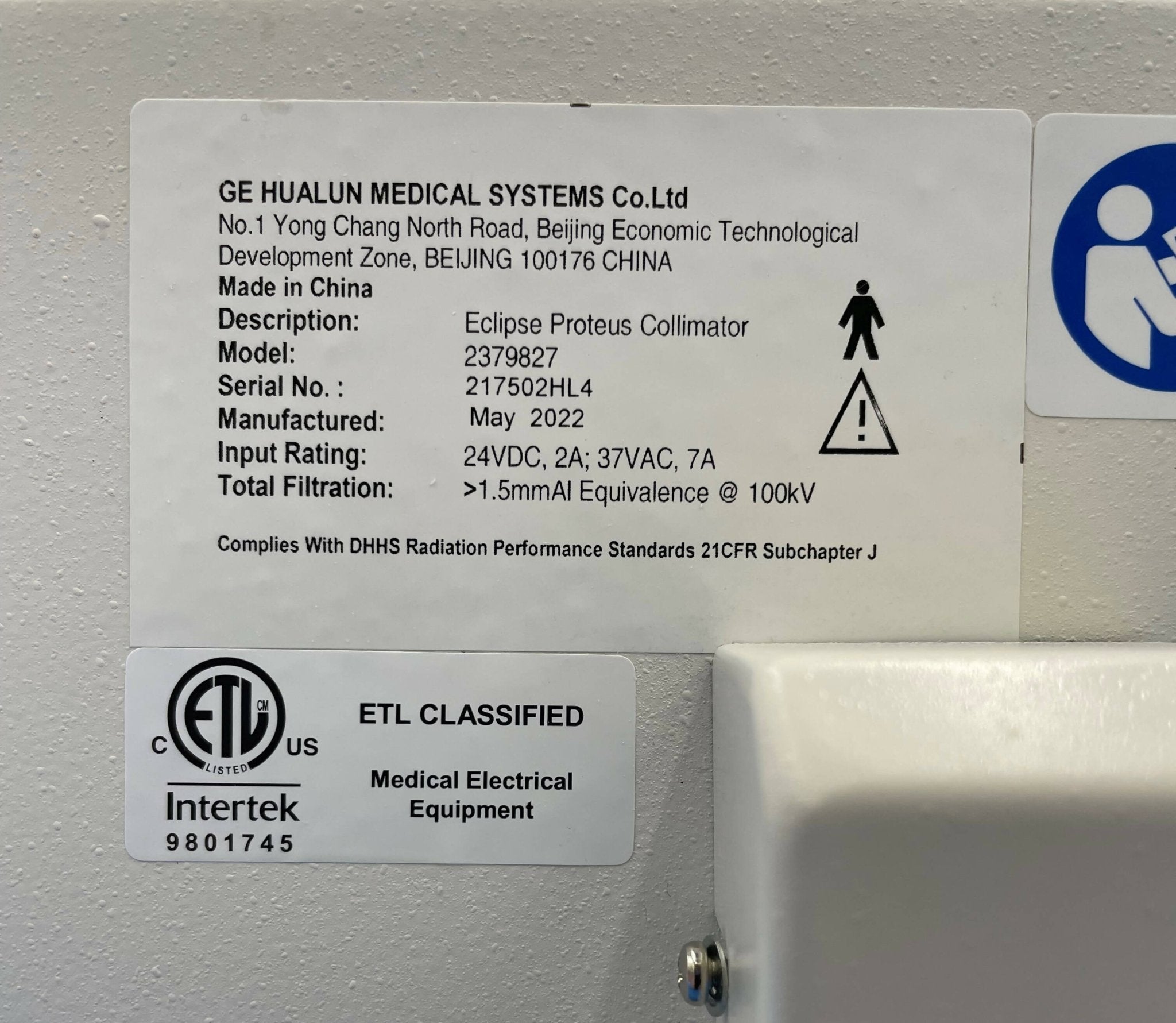 ECLIPSE COLLIMATOR (2379827/2259298-54/2259989 GE PROTEUS