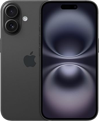 Apple iPhone 16, US Version, 128GB, Black - Unlocked (Renewed