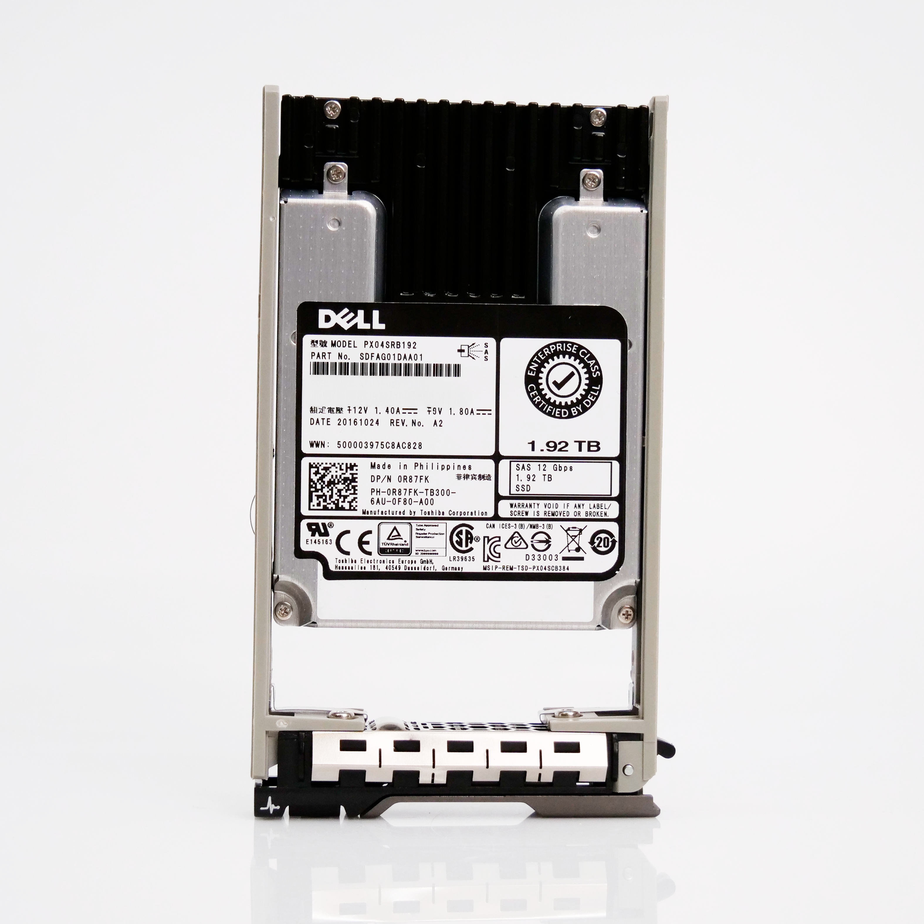 Toshiba G13 0R87FK 1.92TB 1 DWPD SAS-3 12Gb/s MLC 2.5in Solid State Drive