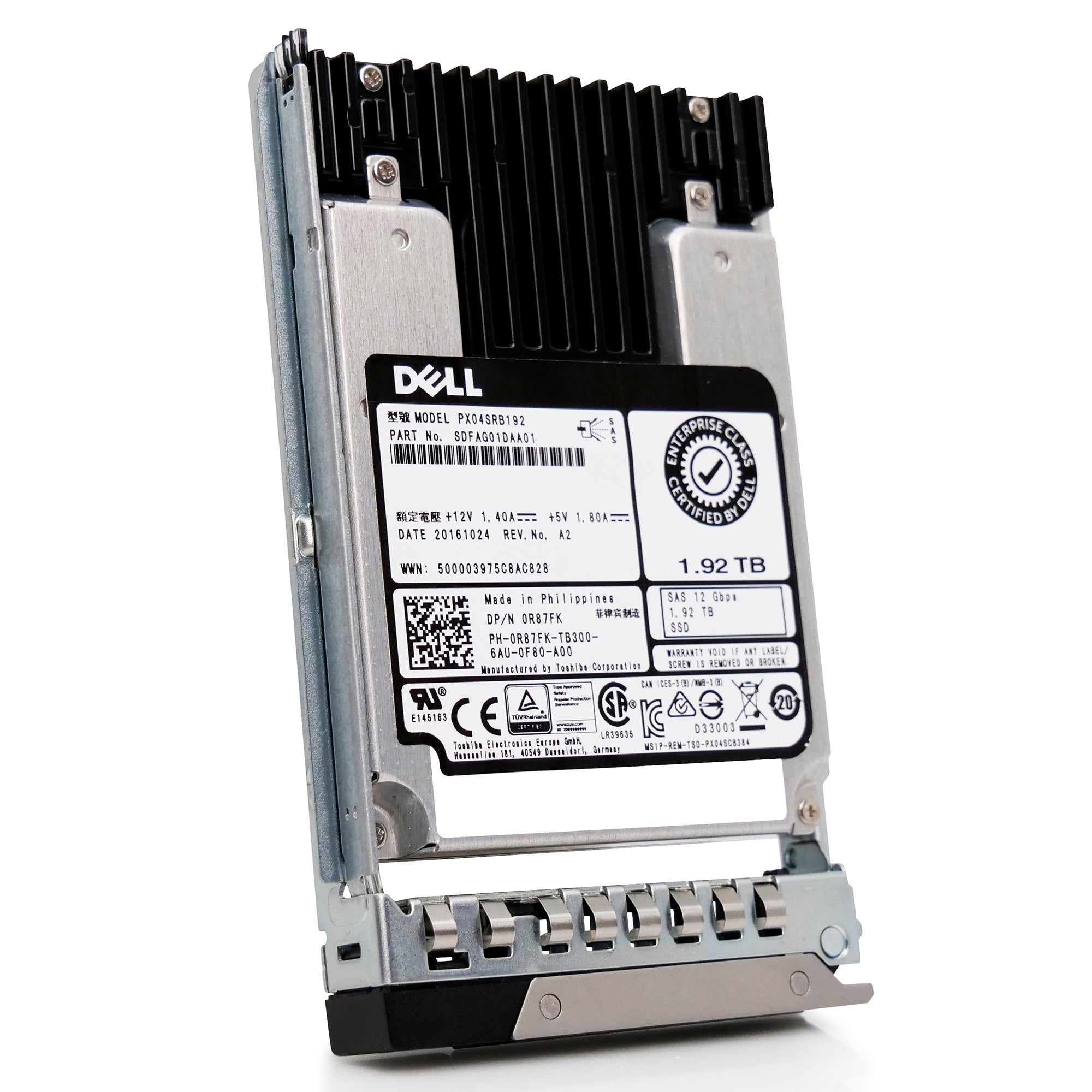 Toshiba G14 0R87FK 1.92TB 1 DWPD SAS-3 12Gb/s MLC 2.5in Refurbished SSD