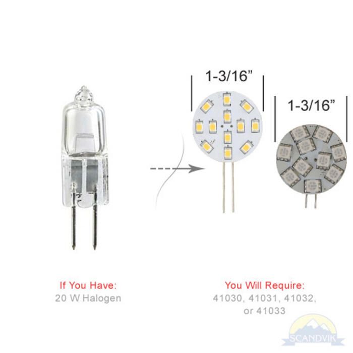 Scandvik 41033P LED G4 Replacement Bulbs, Red