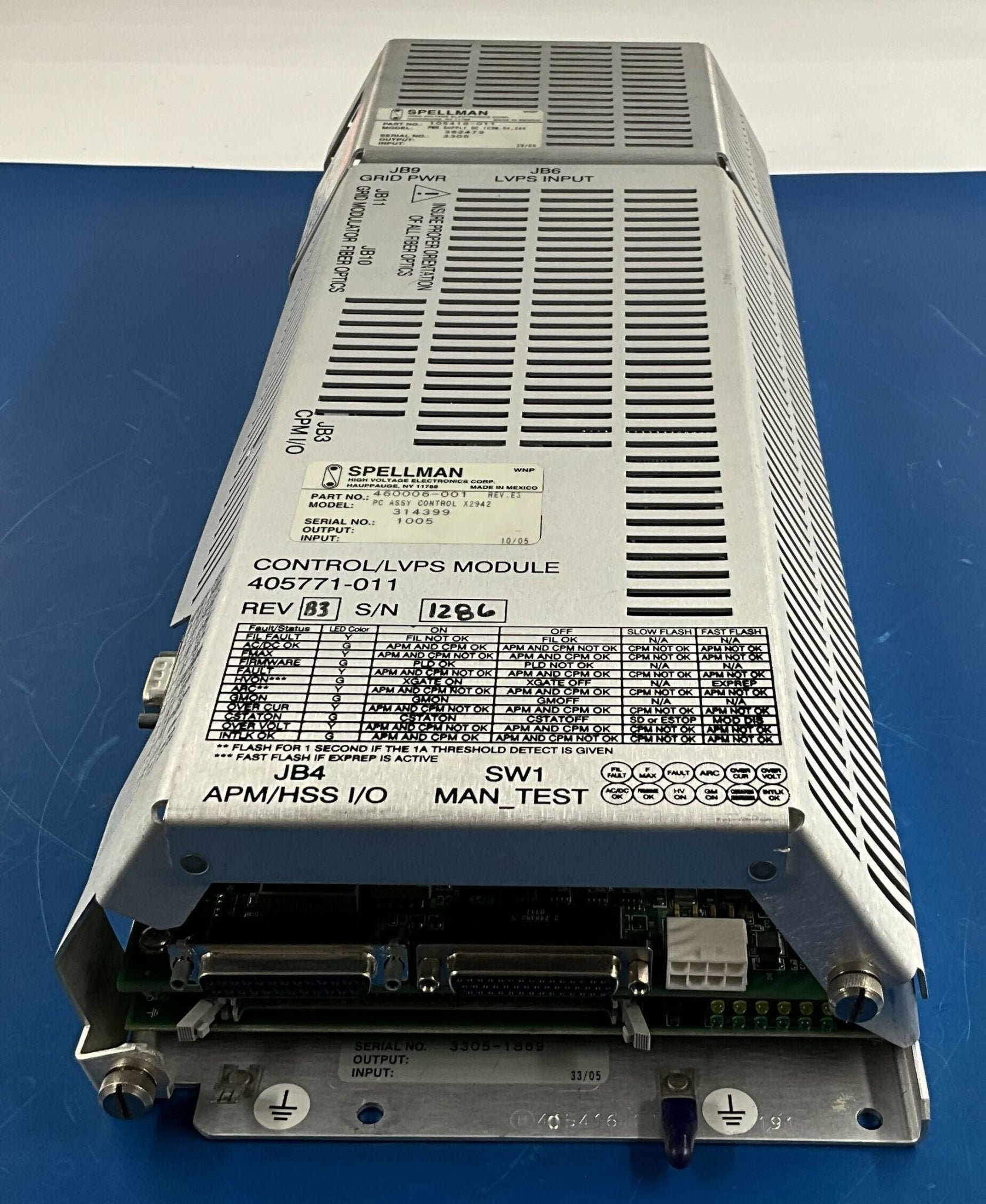 GRID MODULATOR FIBER OPTICS /CONTROL/LVPS MODULE (460006-001/405771-011/105418-011 REV-E3 PHILIPS