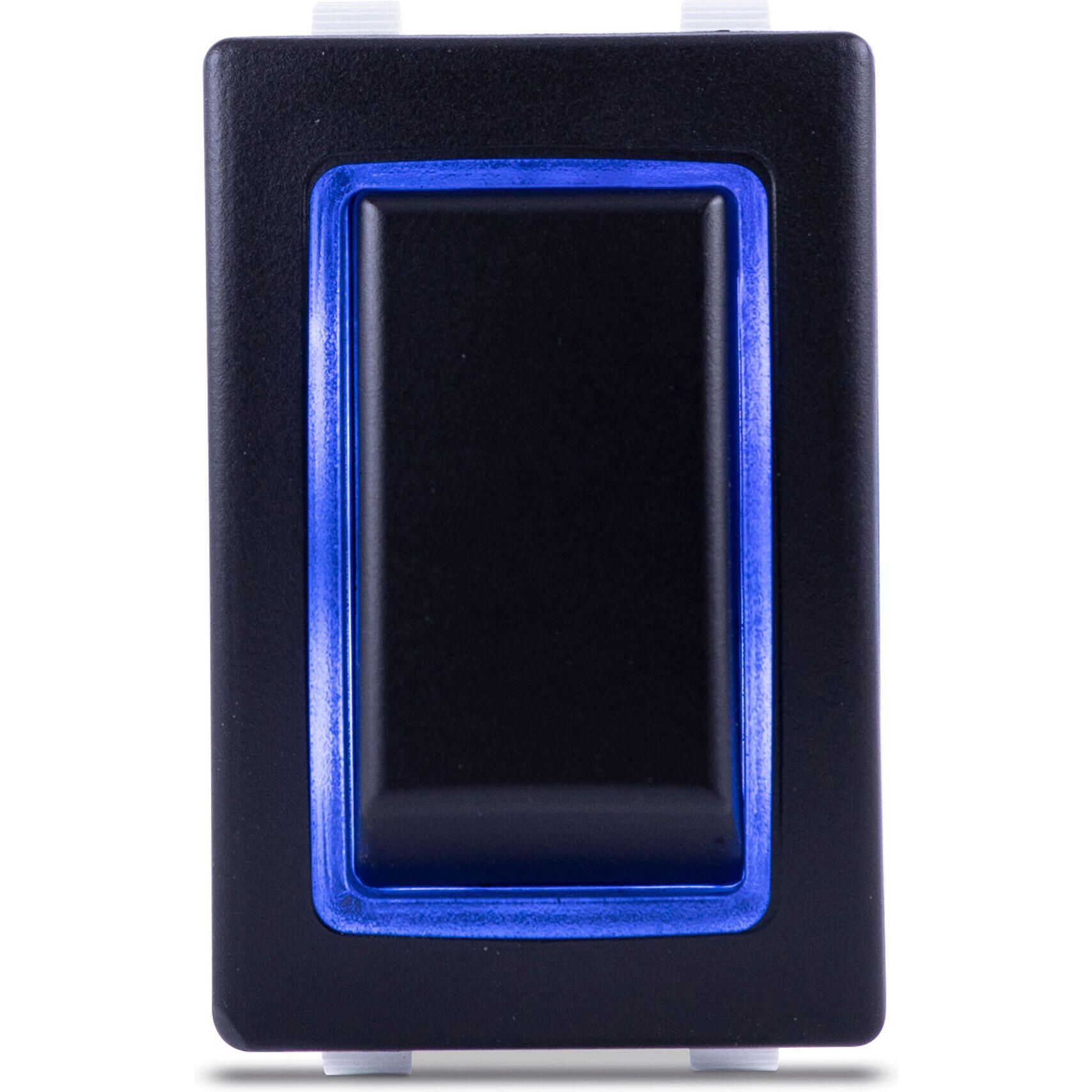 Sierra RK40620B Rocker Switch w/Halo LED Light, (ON) OFF, SPST, Blue