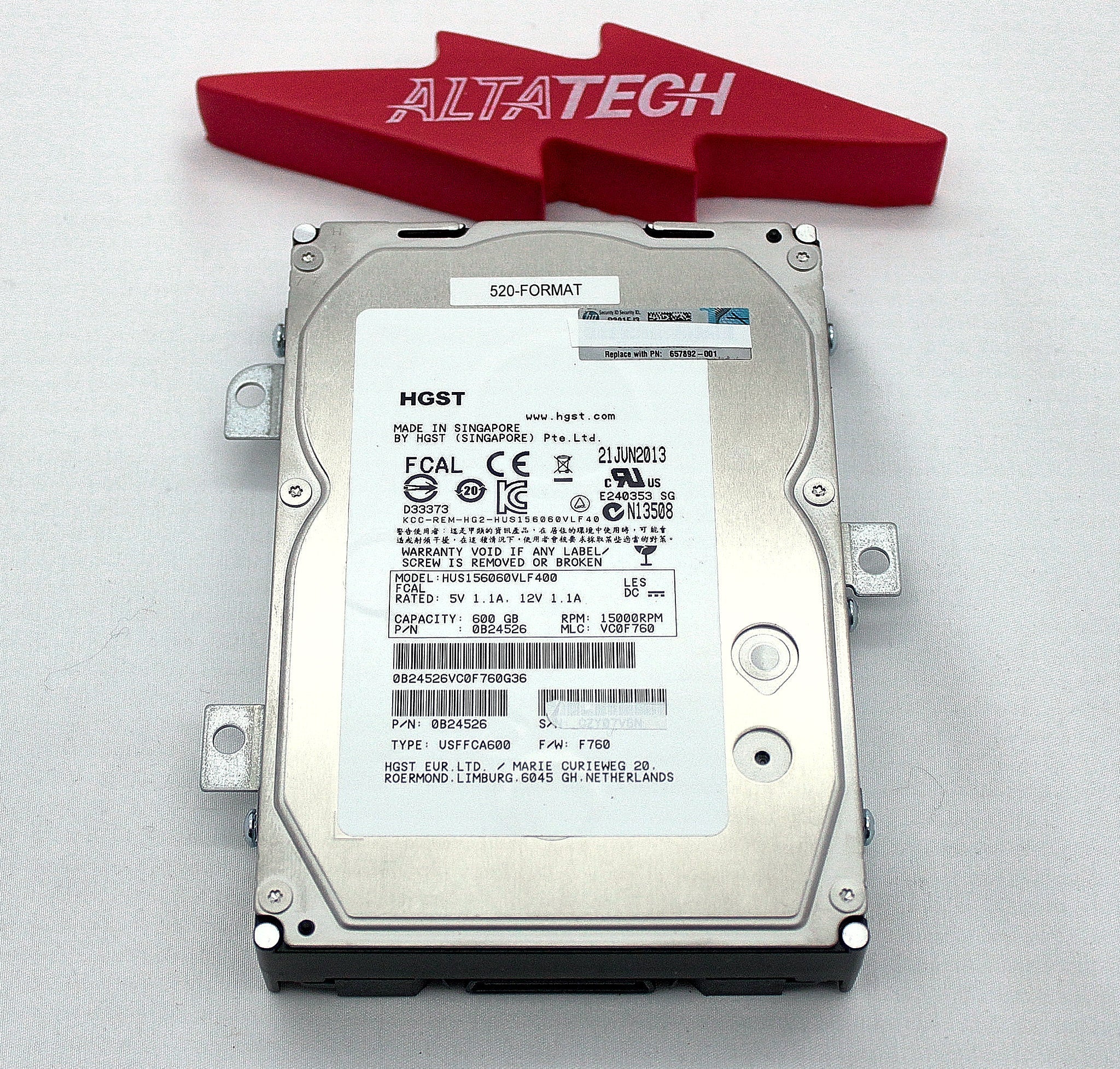 HP 0B24526 600GB 15K LFF FC HDD (3PAR)