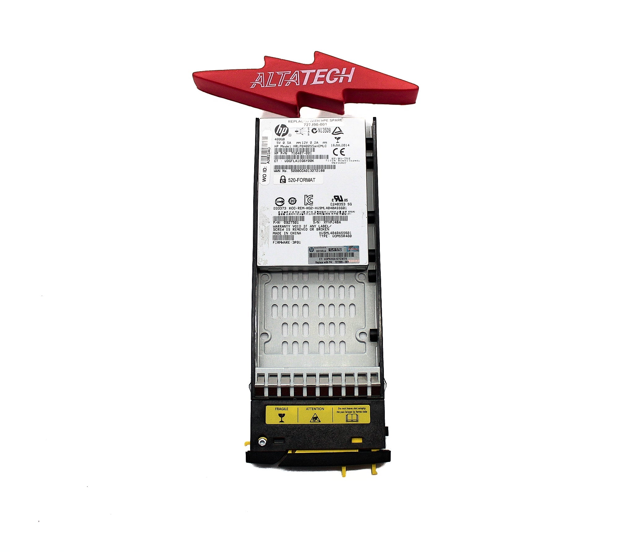 HP 727390-001 400GB 6G SFF SAS MLC 520FORMAT SSD (3PAR)