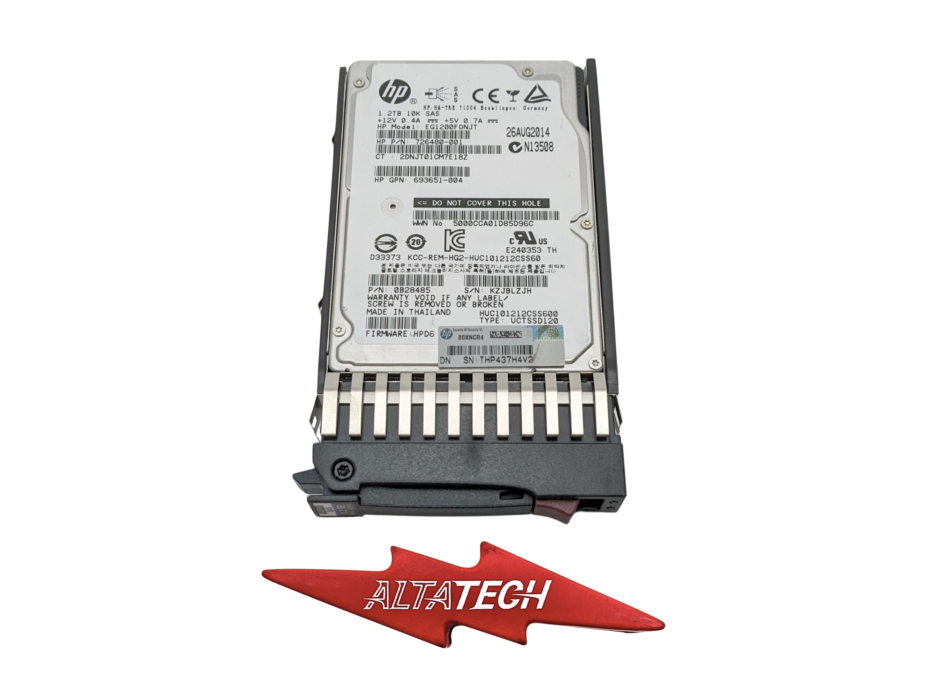 HP 730704-001 1.2TB 6G 10K SFF SAS HDD MSA