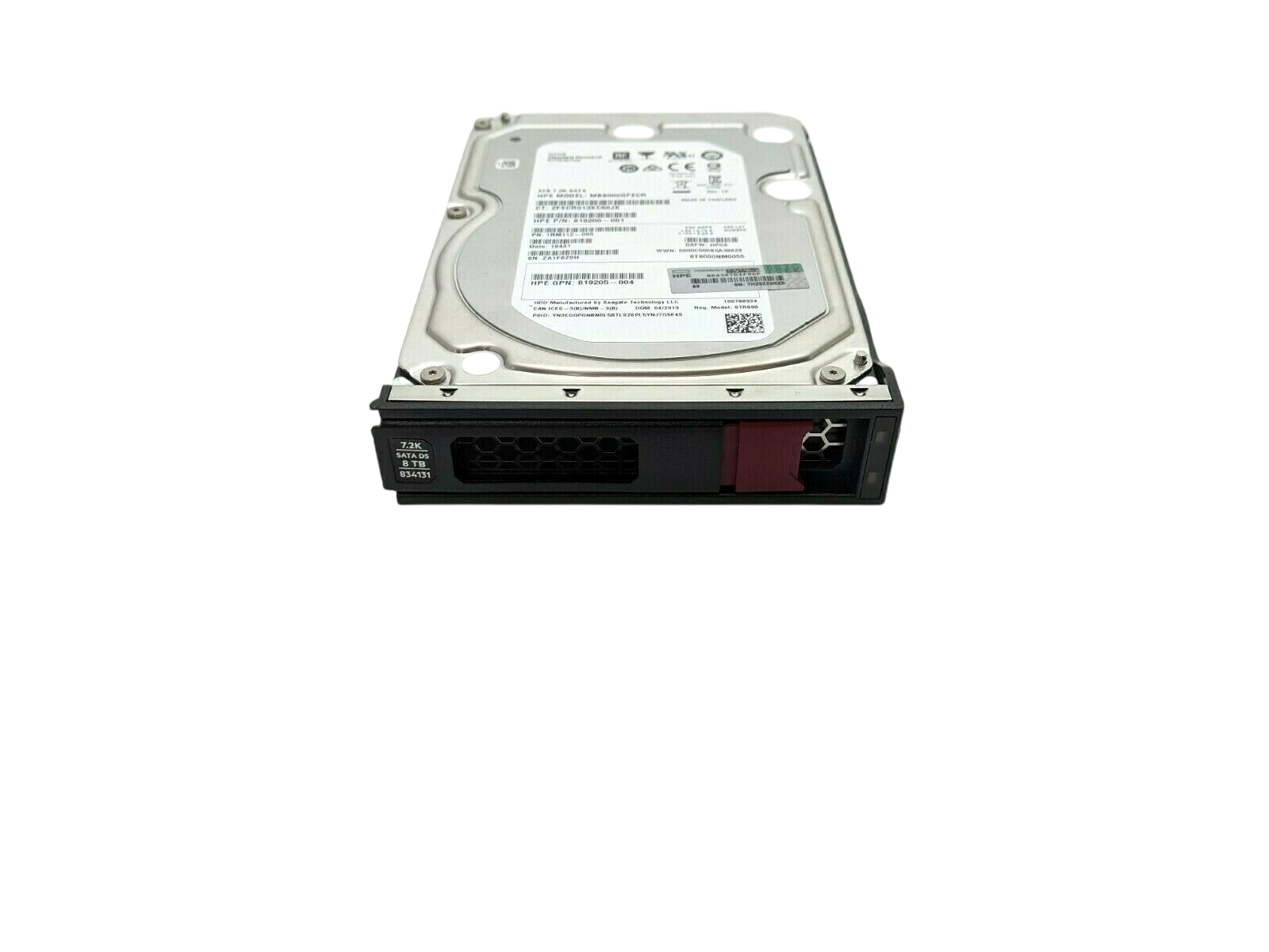 HP 834131-001 8TB 7.2K RPM 6 Gbps 3.5-inch SC SATA Hard Drive