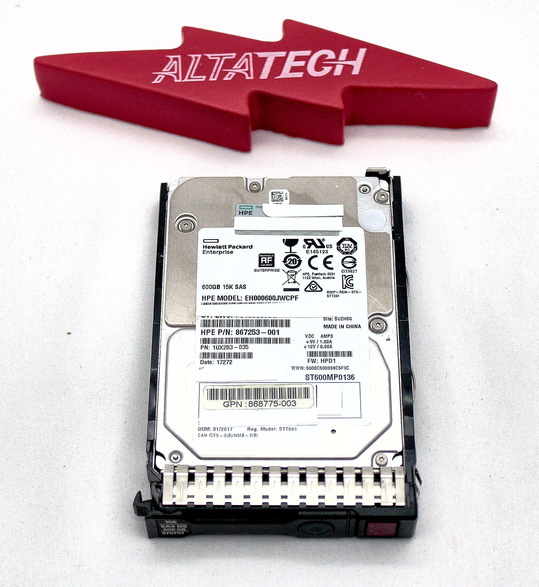 HP 870797-001 600GB 12GBS15K 2.5 SAS SC SFF 512E