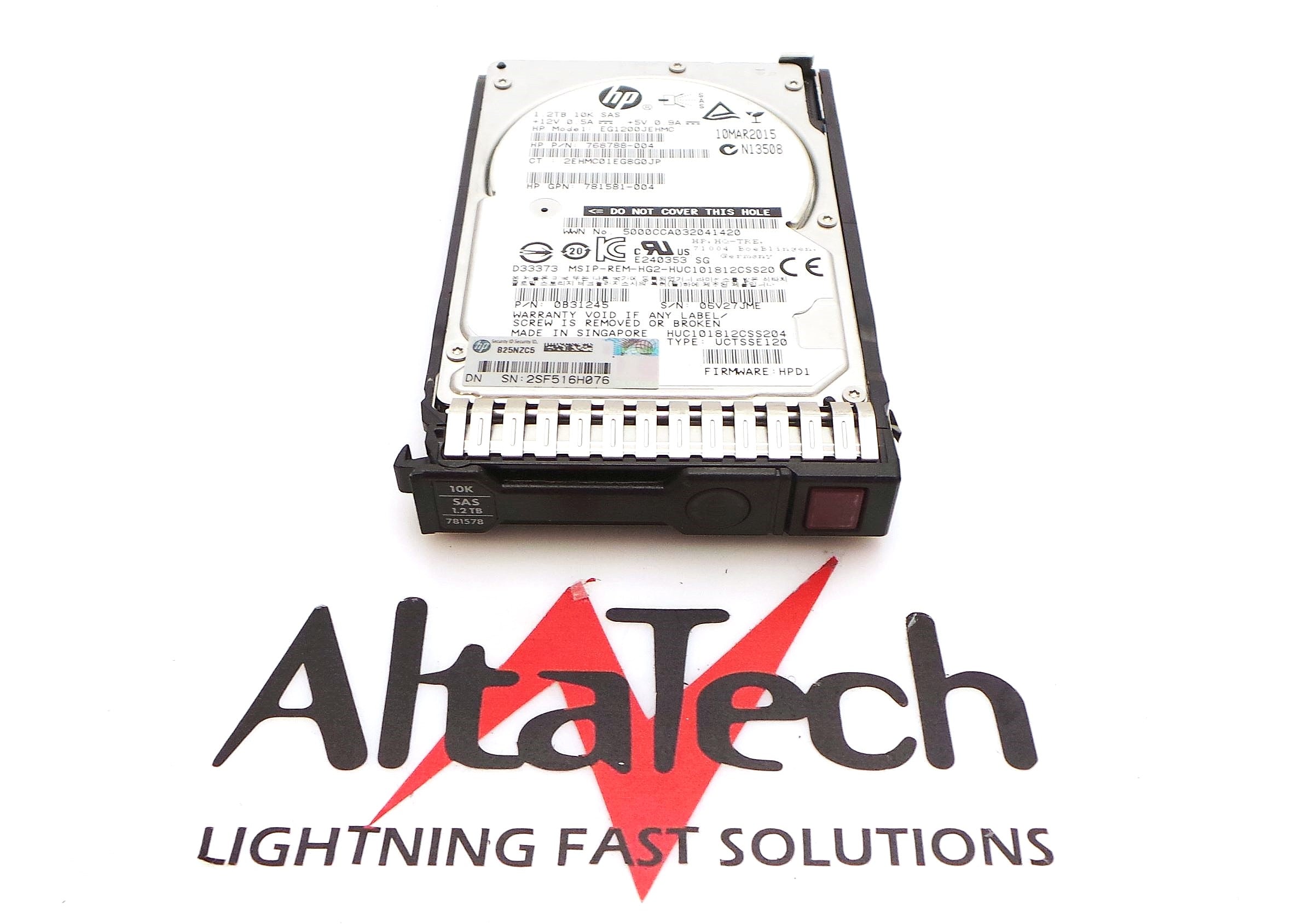HP EG1200JETKC 1.2TB 12G 10K SFF SAS HDD