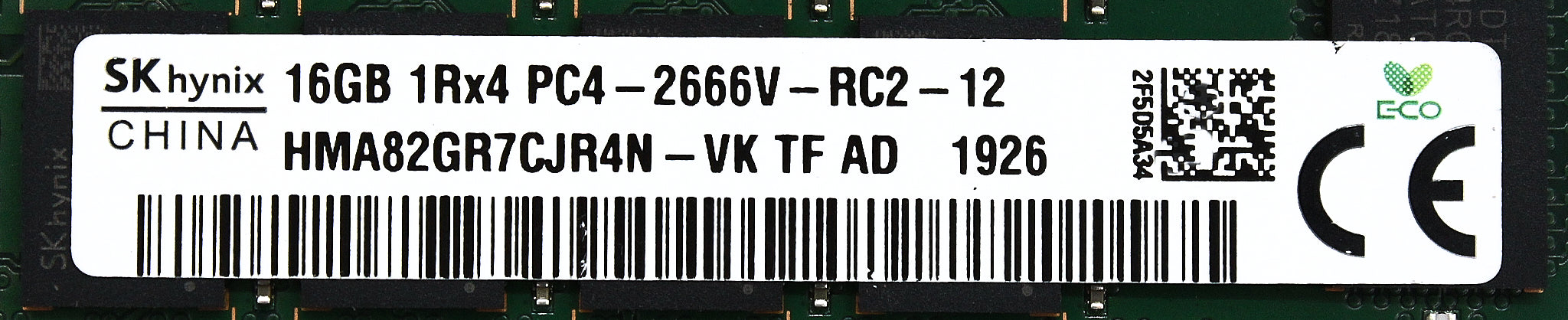 Hynix HMA82GR7CJR4N-VK 16GB PC4-21300 DDR4-2666 1RX4 ECC